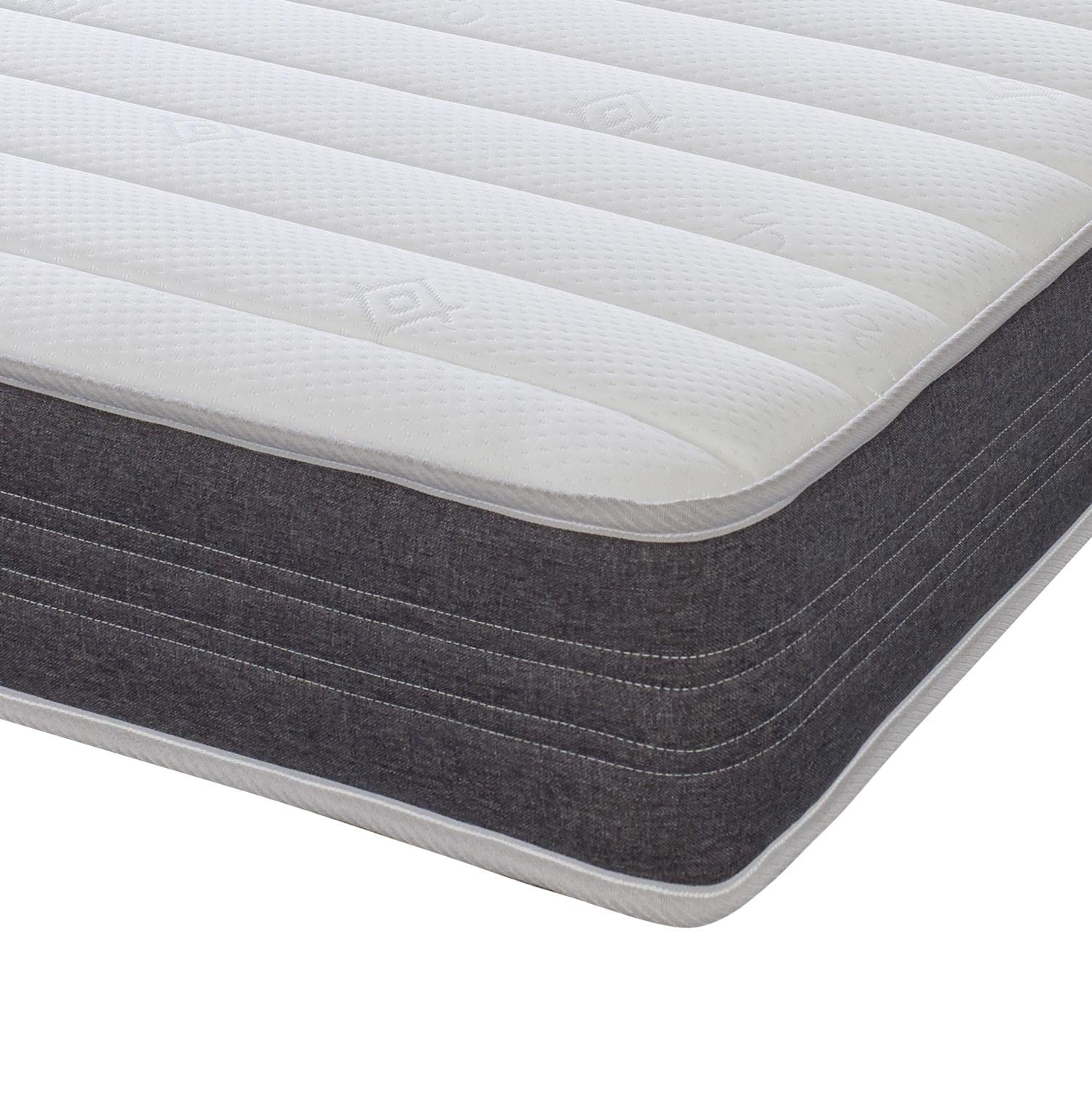 Extreme Comfort Sirocco Airflow Grey 18cms Deep Hybrid Spring & Memory Fibre Mattress, 2ft6 Small Single (2ft6 x 6ft3, 75cm x 190cm)