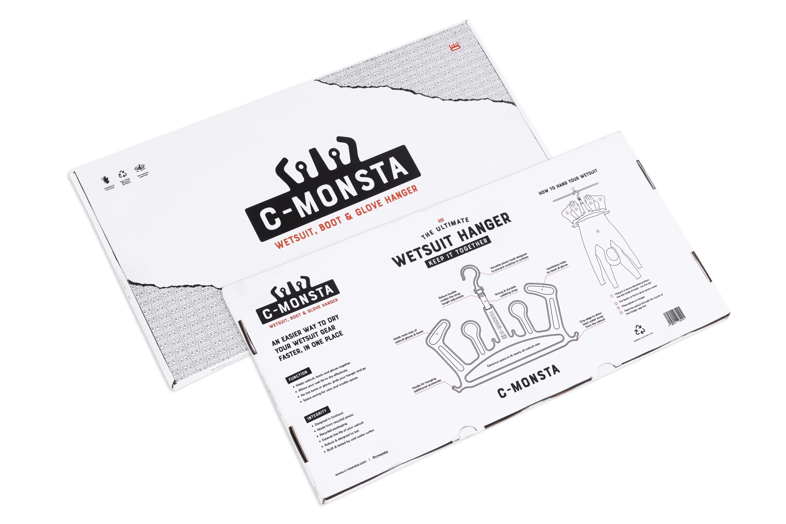 C-Monsta Wetsuit Hanger | Quick Drying | Heavy Duty | Effective & Versatile | Wetsuit Hanger for Wetsuit, Gloves and Boots. Perfect for Surfing,