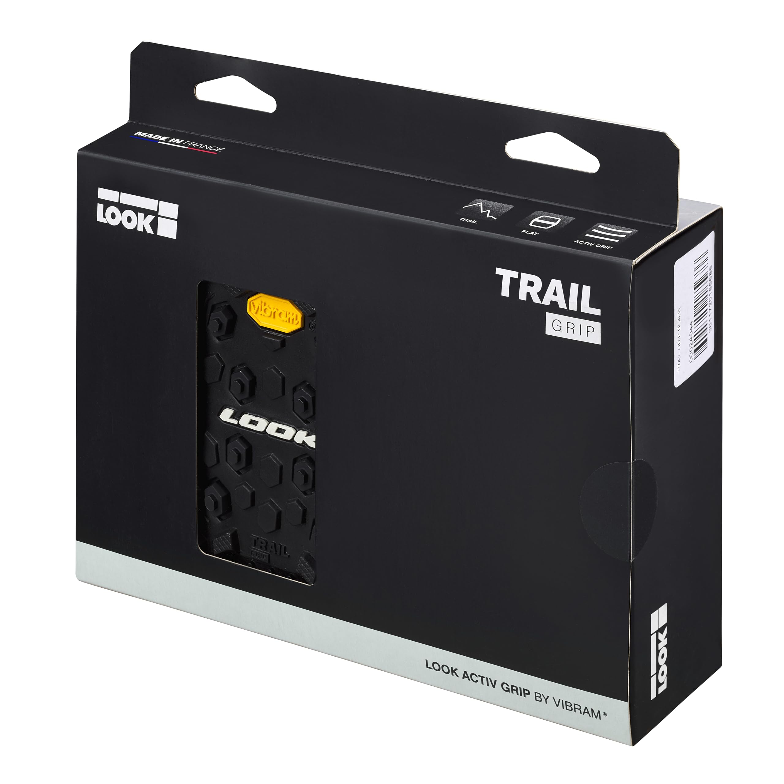 LOOK Cycle - Geo Trail Grip Bicycle Pedals - Flat Pedals - Reliability, Comfort and Durability - Slip-Proof Safety - Innovative Activ Grip Rubber -