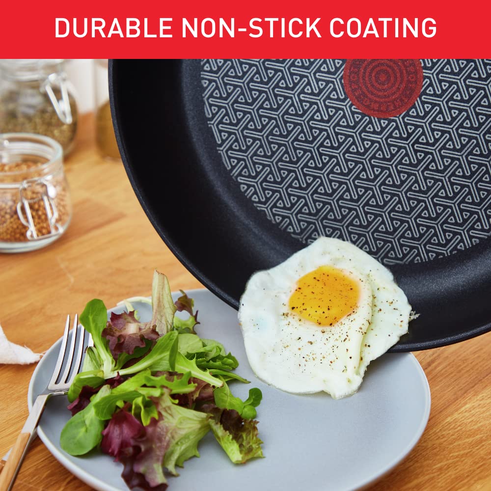 Tefal Comfort Max 26cm Stainless Steel Saute Pan Durable Non-Stick Pan with Thermo-Spot Heat Indicator, Induction Compatible Base, Comfortable Grip