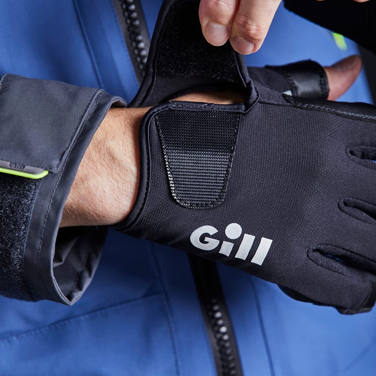 Gill Championship Sailing Gloves - Short Finger with Length Fingers - Dura-Grip Fabric, 50+ UV Sun Protection & Water Repellent