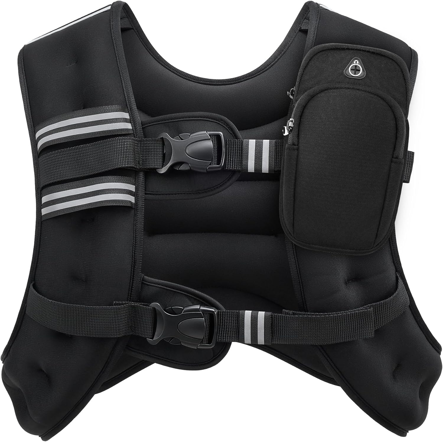 ZELUS Weighted Vest, 9kg Weight Vest with Reflective Stripe for Workout, Strength Training, Running, Fitness, Muscle Building, Weight Loss,