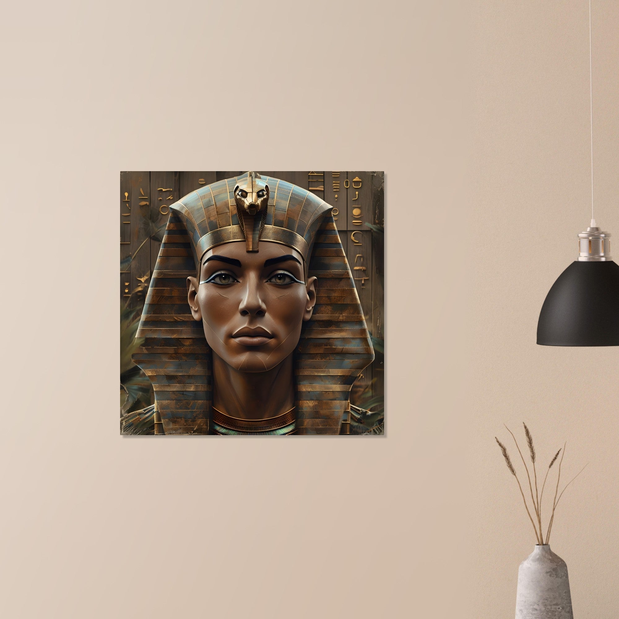 Retro Futurism Pharaoh Poster – Stylish Egyptian Wall Art | Bold Modern Decor
