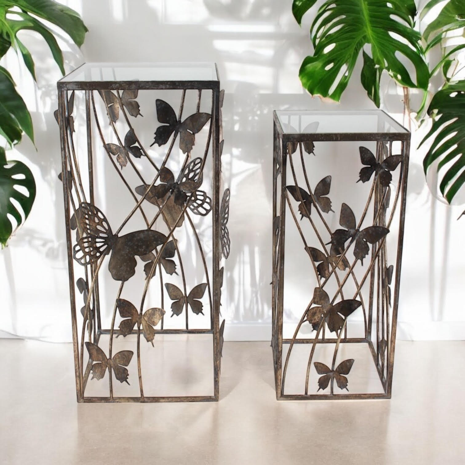 75/64CM SET 2 METAL TABLES
