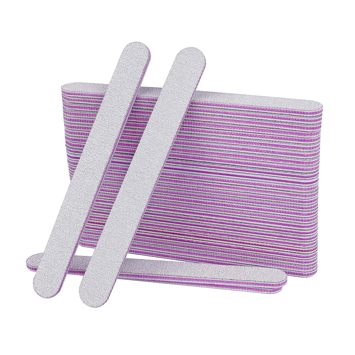 AYITOO Nail File Gel Grit 50pcs Nail Files 100 180 Grit Professional Nail Files for Acrylic and Gel Nails Natural Nail File Set Pro Manicure Nail Art