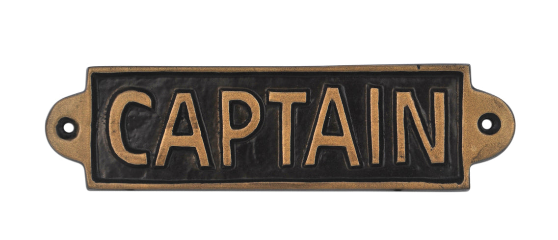 CAPTAIN - METAL SIGN