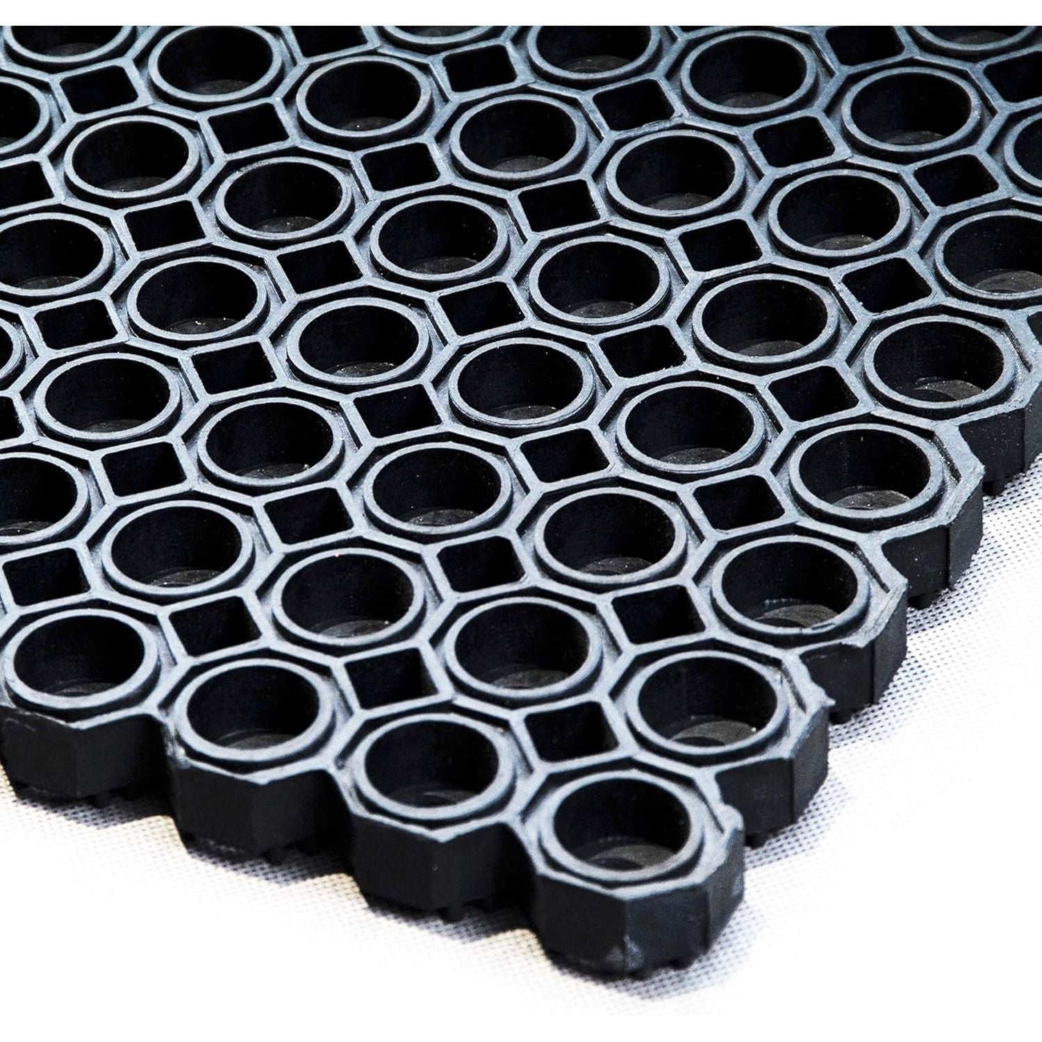 Ultralux Large Heavy Duty Rubber Floor Mat, Anti-Slip, 150x100cm, Drainage
