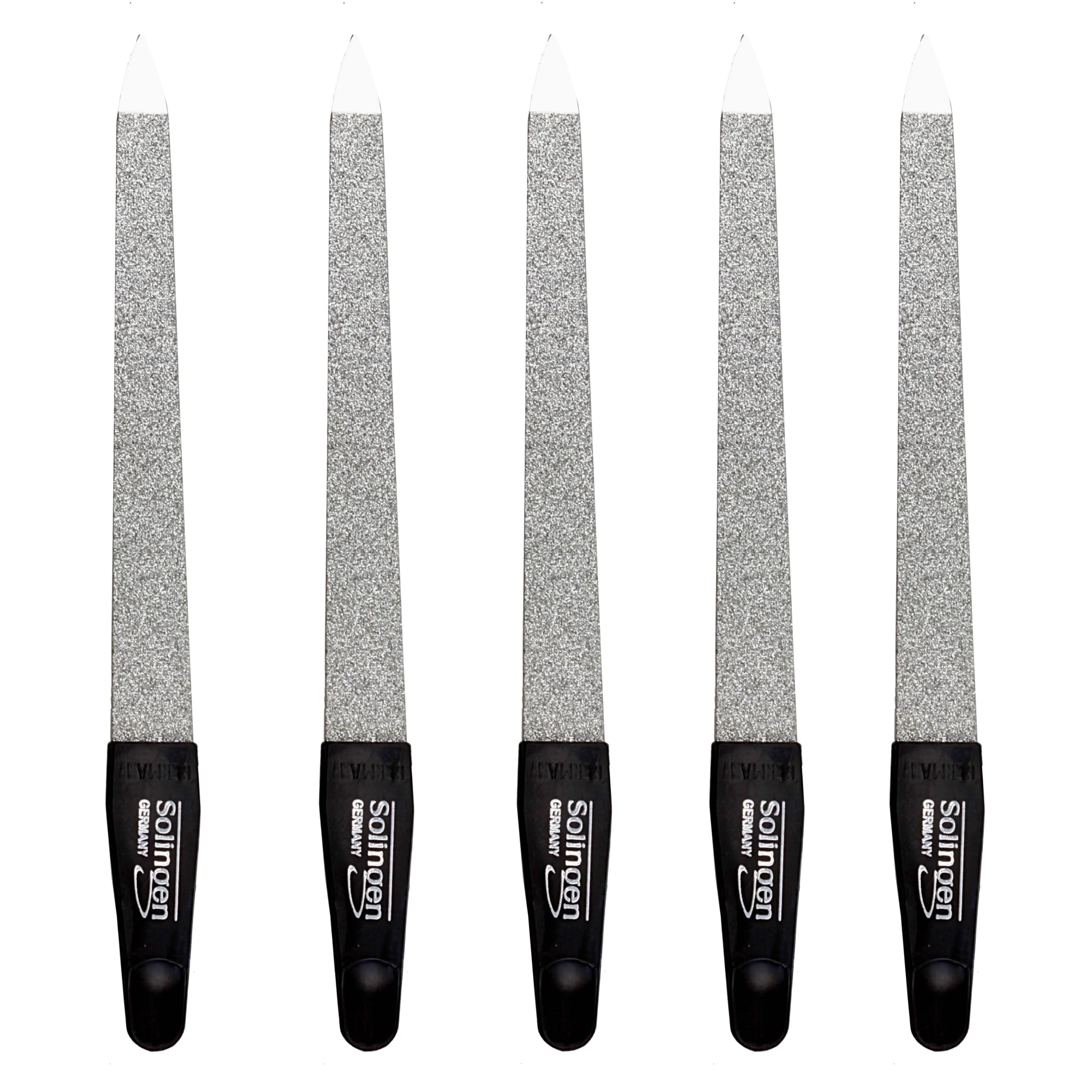 Sonnenschein by Hans Kniebes Solingen Nail Files 11 cm for Manicure and Pedicure Sapphire Files with Coarse and Fine Coating Side Set of 5 11 cm