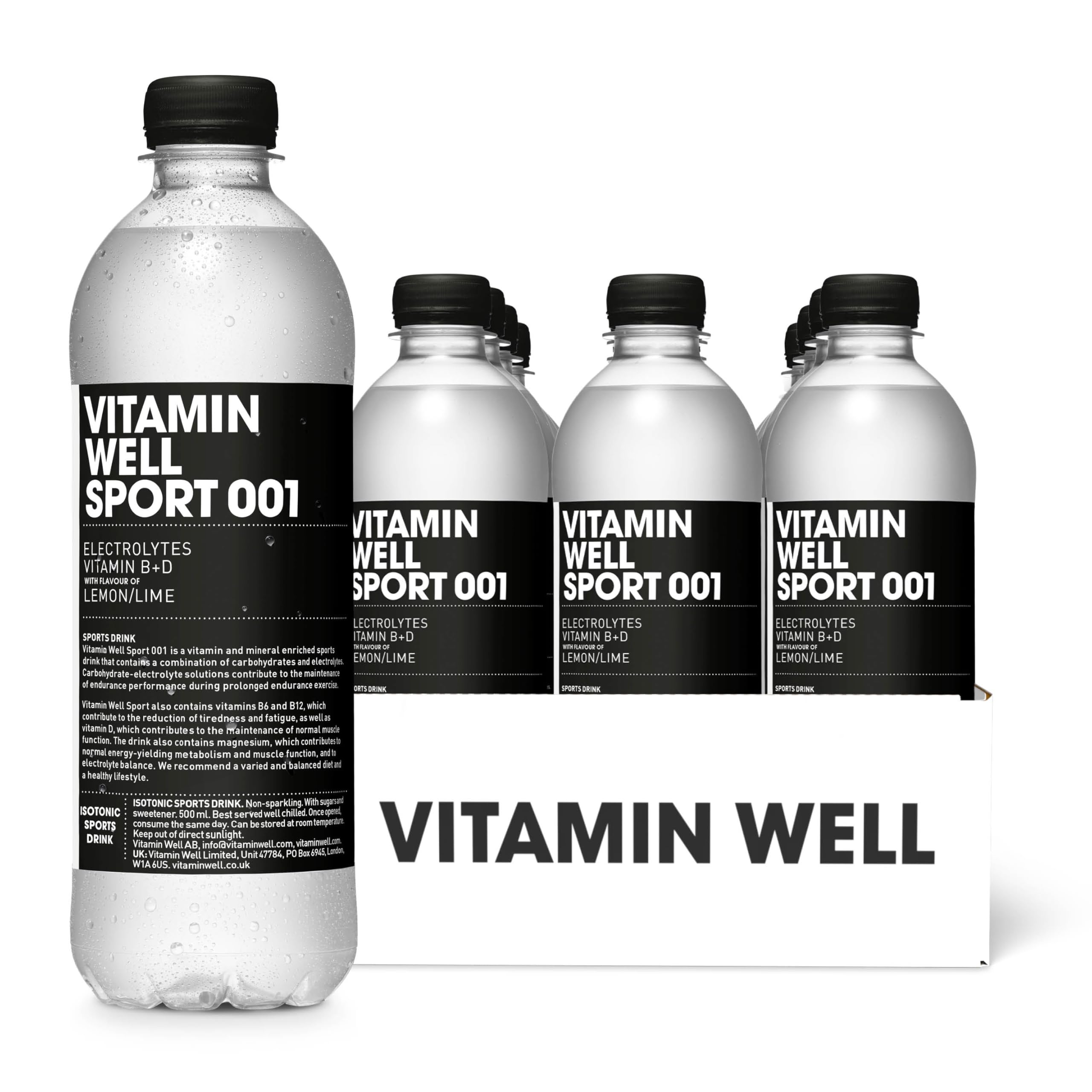 Vitamin Well Sport 001 Electrolyte & Carbohydrate Sports Drink ? Lemon Lime | With Vitamins B+D & Magnesium | Helps Maintain Endurance Performance