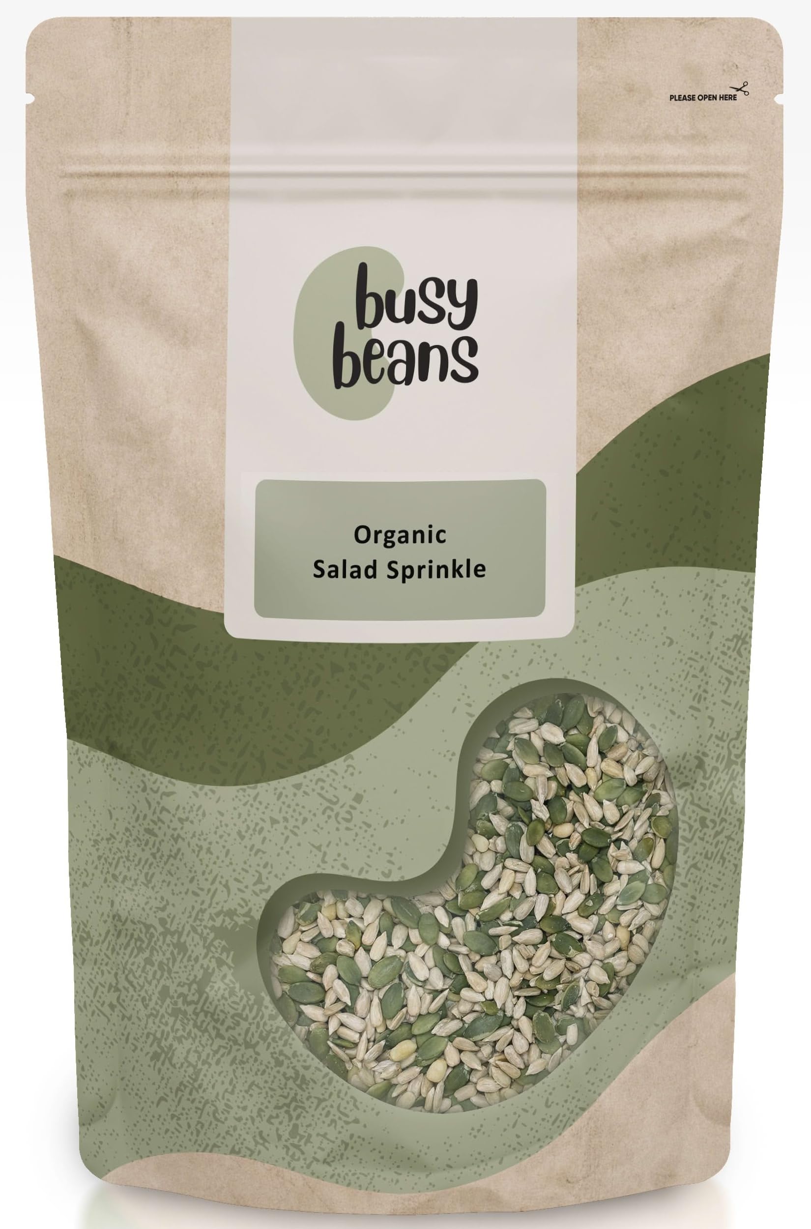 Organic Salad Sprinkle (Sunflower Seeds, Pumpkin Seeds, Pine Nuts) - Certified Organic - by Busy Beans Organic (1kg)