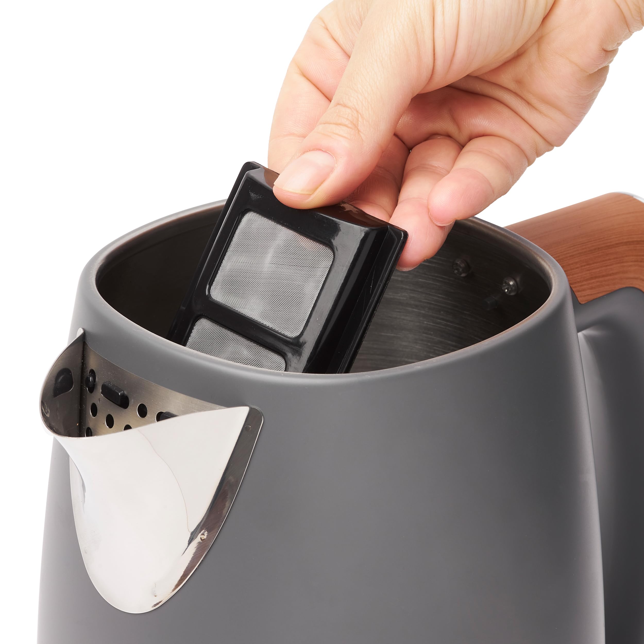 Haden Dorchester Temperature Control Kettle 1.7L Digital LCD Display - 3000W Fast Boil Cordless 360 Base BPA-Free and Easy to Clean