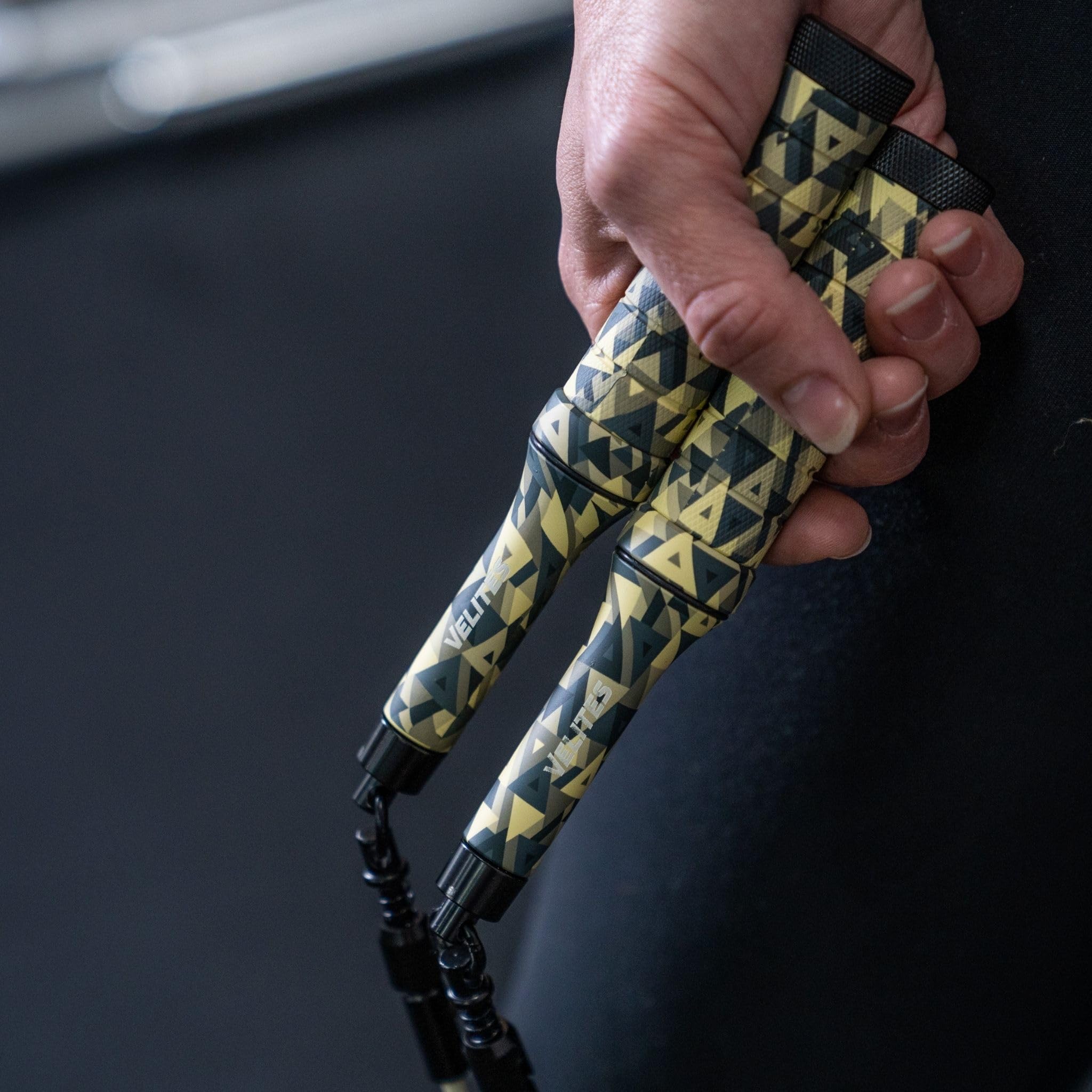 Velites Weighted Jump Rope for Crosstraining, Boxing and Fitness Earth 2.0 - Ideal for Maximizing Muscle Strength | Aluminium Rope (Kamo)