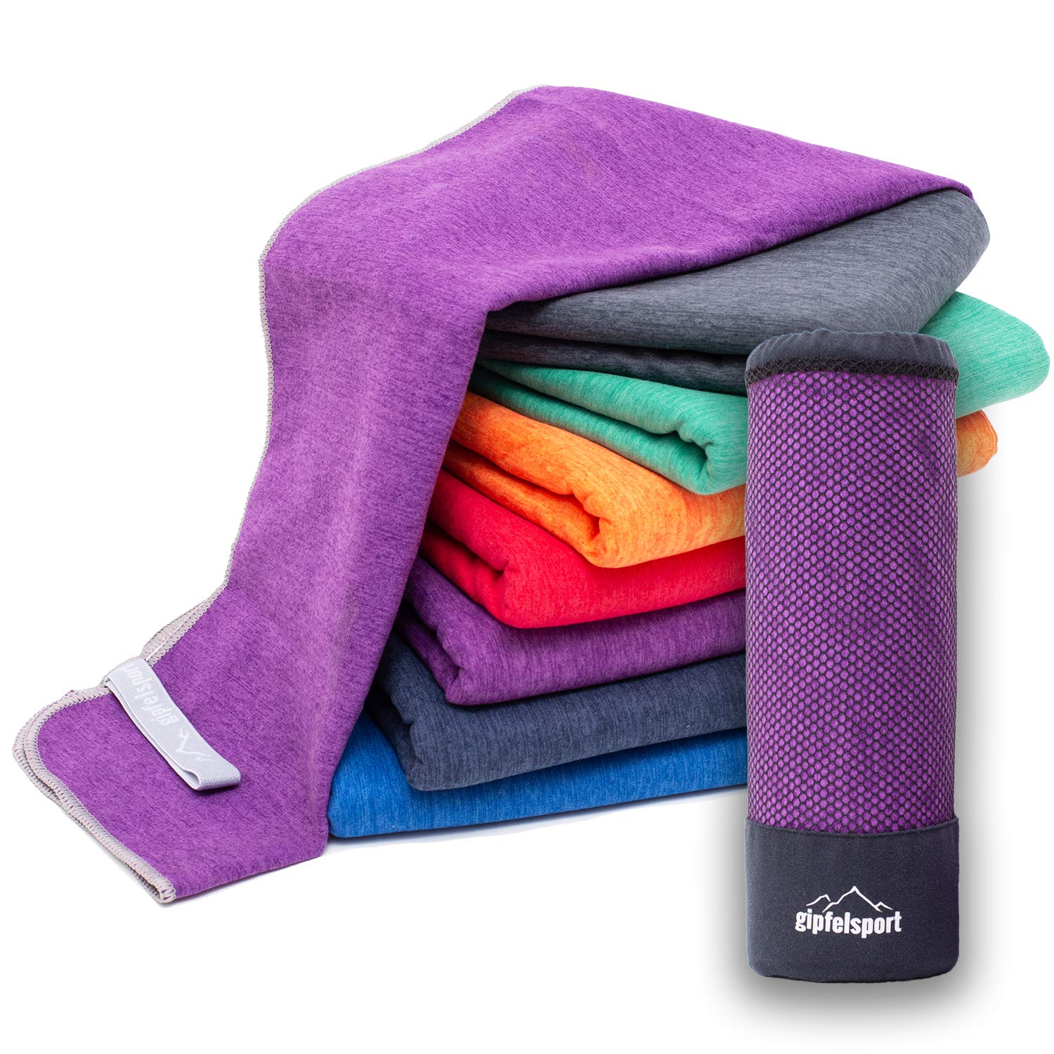 gipfelsport Microfibre Towel purple 1x M(110x50cm)
