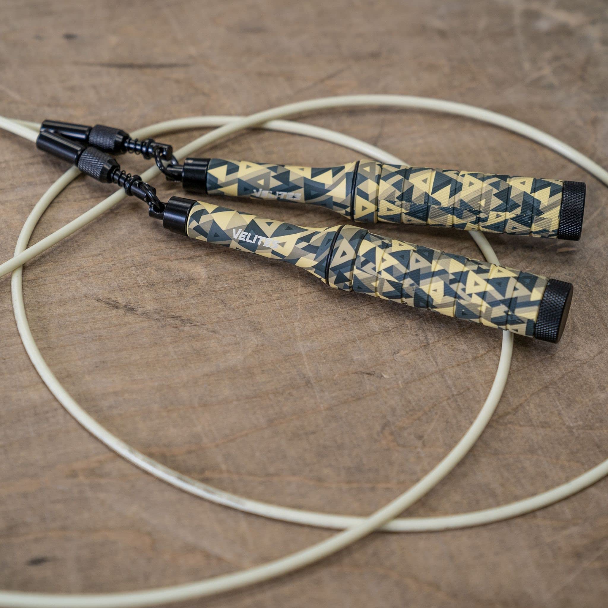 Velites Weighted Jump Rope for Crosstraining, Boxing and Fitness Earth 2.0 - Ideal for Maximizing Muscle Strength | Aluminium Rope (Kamo)