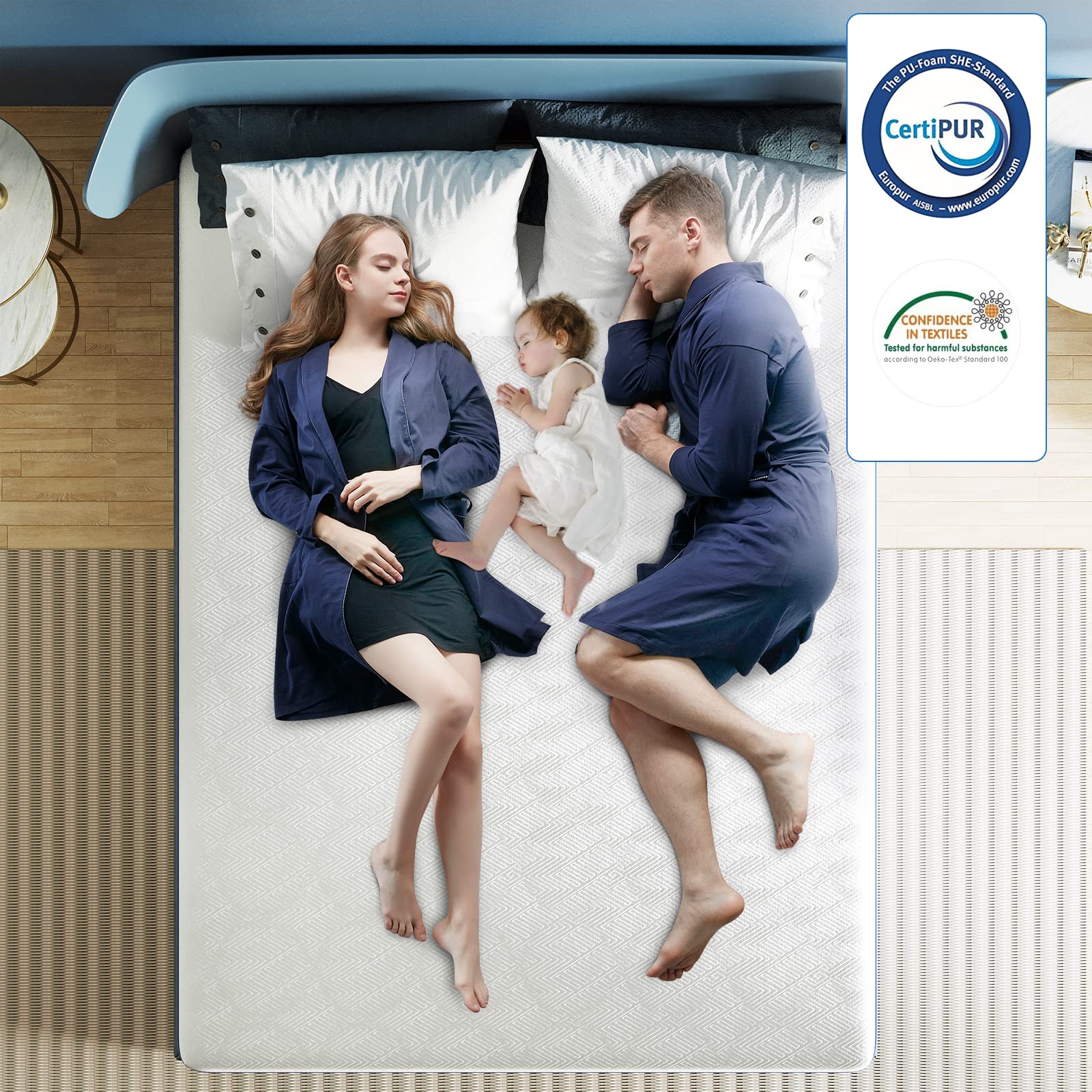 wowttrelax Single Memory Foam Mattress 3ft, 7 Inch Medium Firm Feel for Back Pain Relief, with Breathable Washable Cover, 2 Layer for More Supportive,