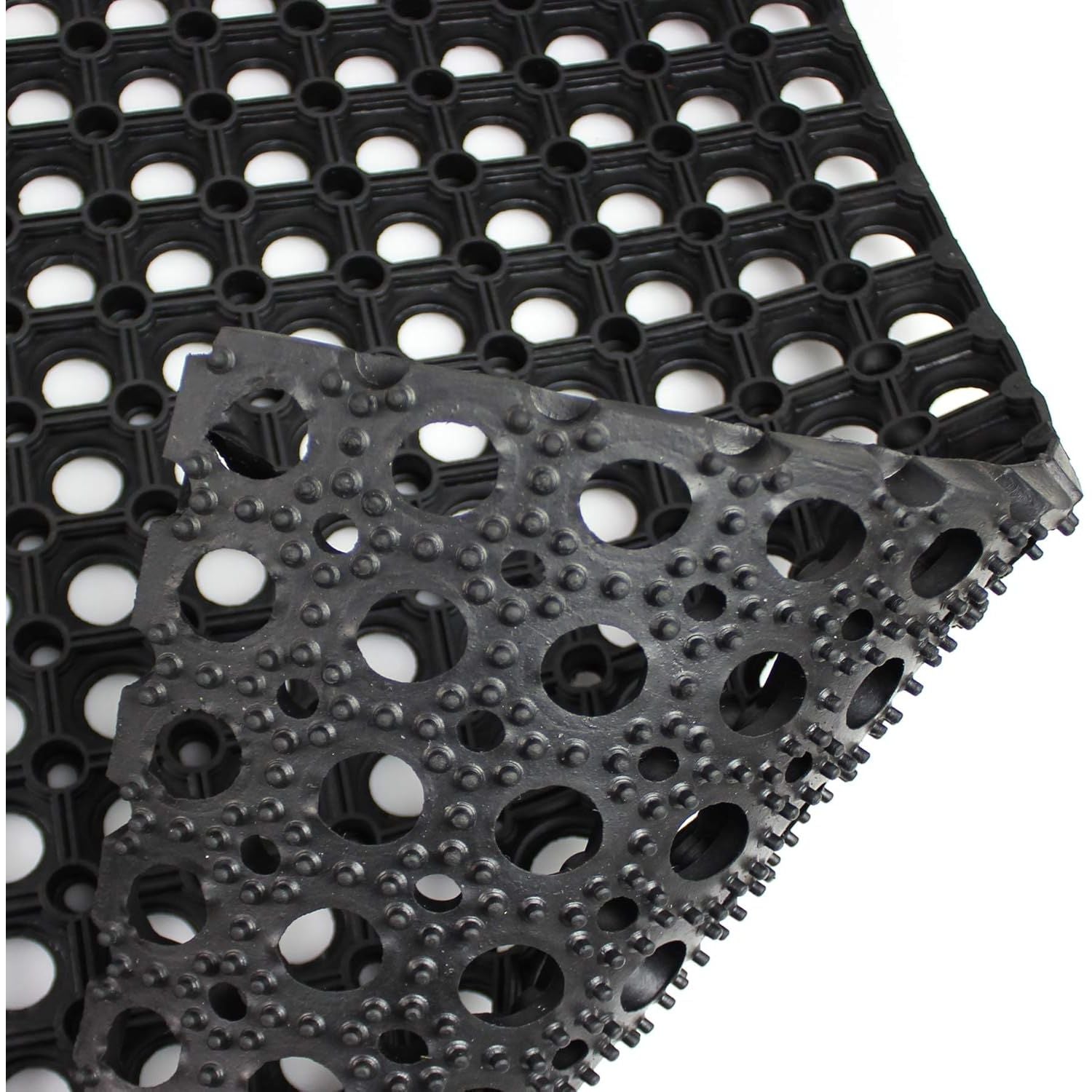 Ultralux Large Heavy Duty Rubber Floor Mat, Anti-Slip, 150x100cm, Drainage