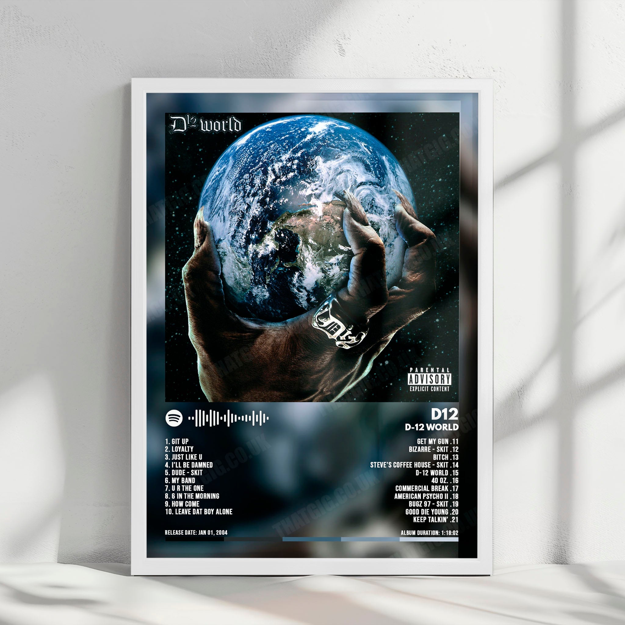 D12 "D12 World" Album Cover Poster - with Complete Tracklist