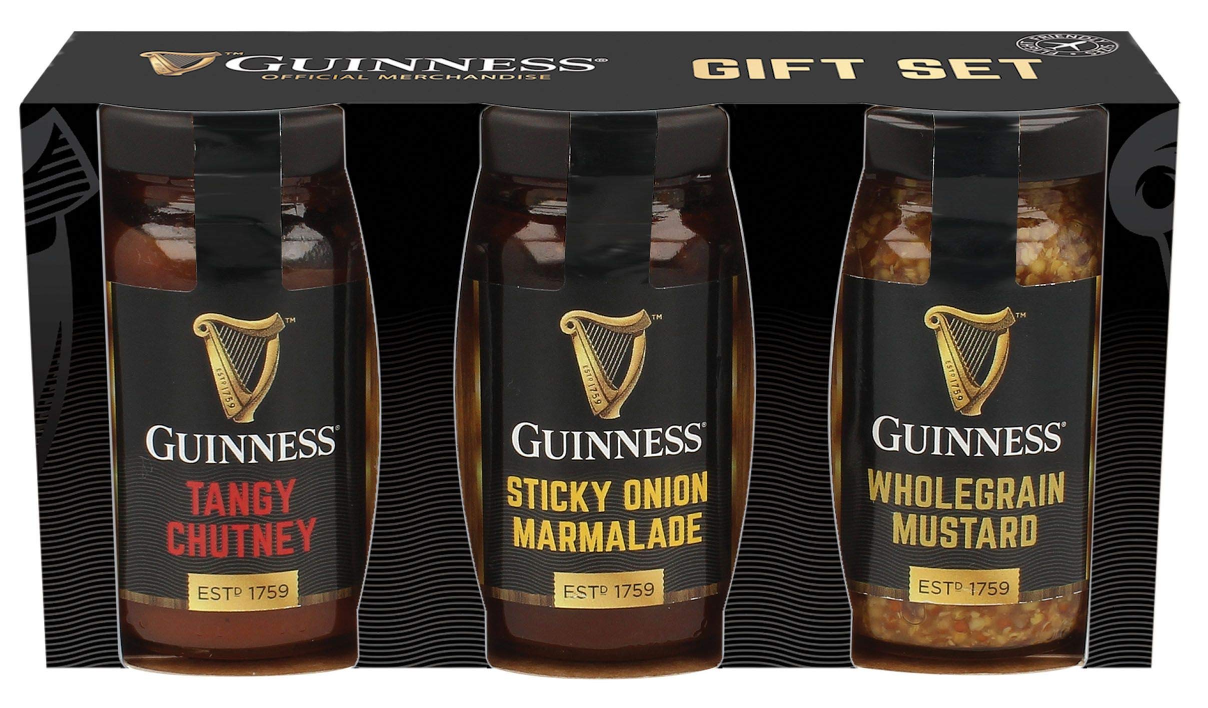 Guinness Chutney Onion Marmalade And Mustard Sauces 3-Pack
