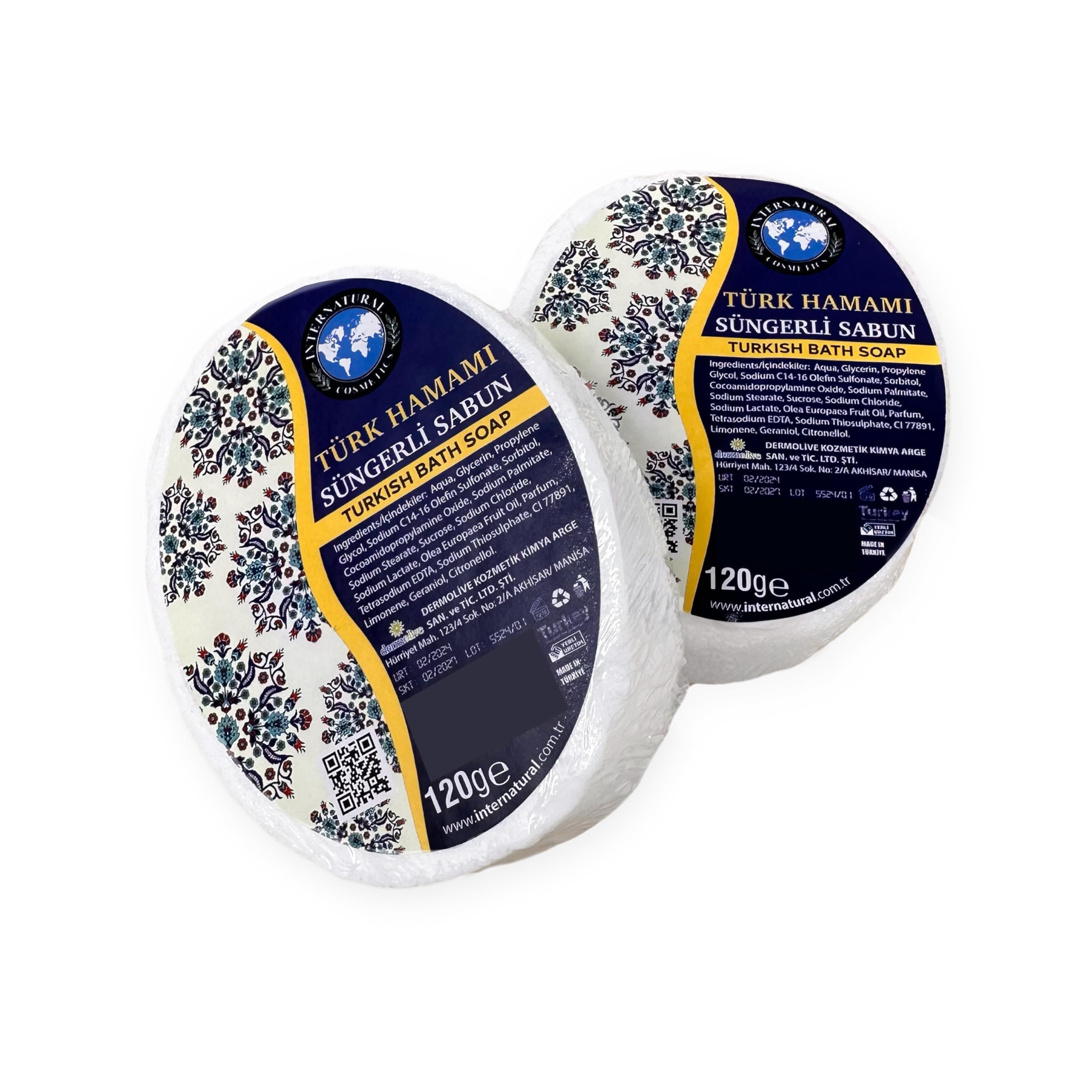 Rigasz Handmade Exfoliating Soap Sponges Natural and Renewing Cleaning Experience - 2 x Turkish Bath Hammam