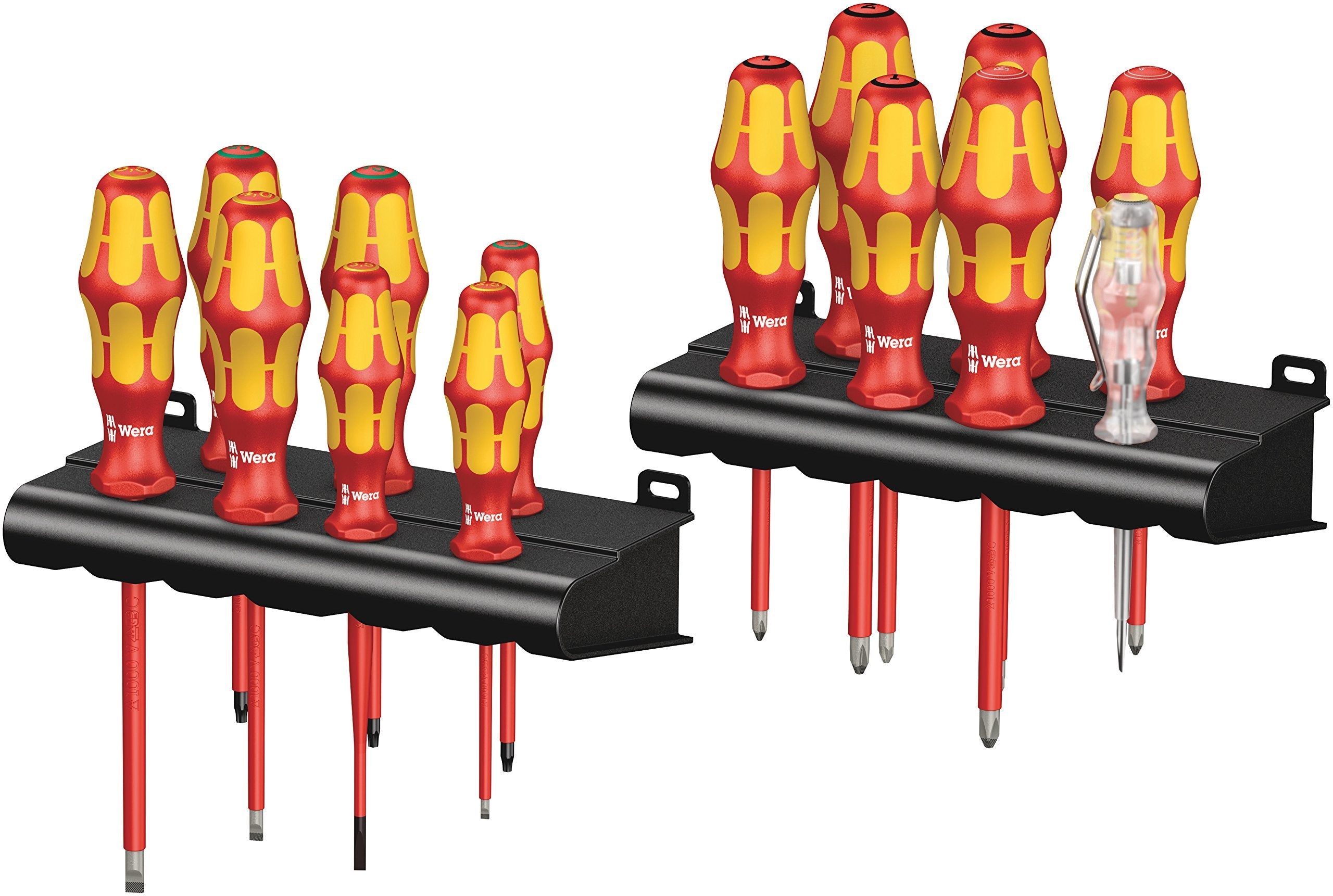 Wera 105631 Kraftform 14 Piece Big Pack 1000v VDE Screwdriver Set, Silver