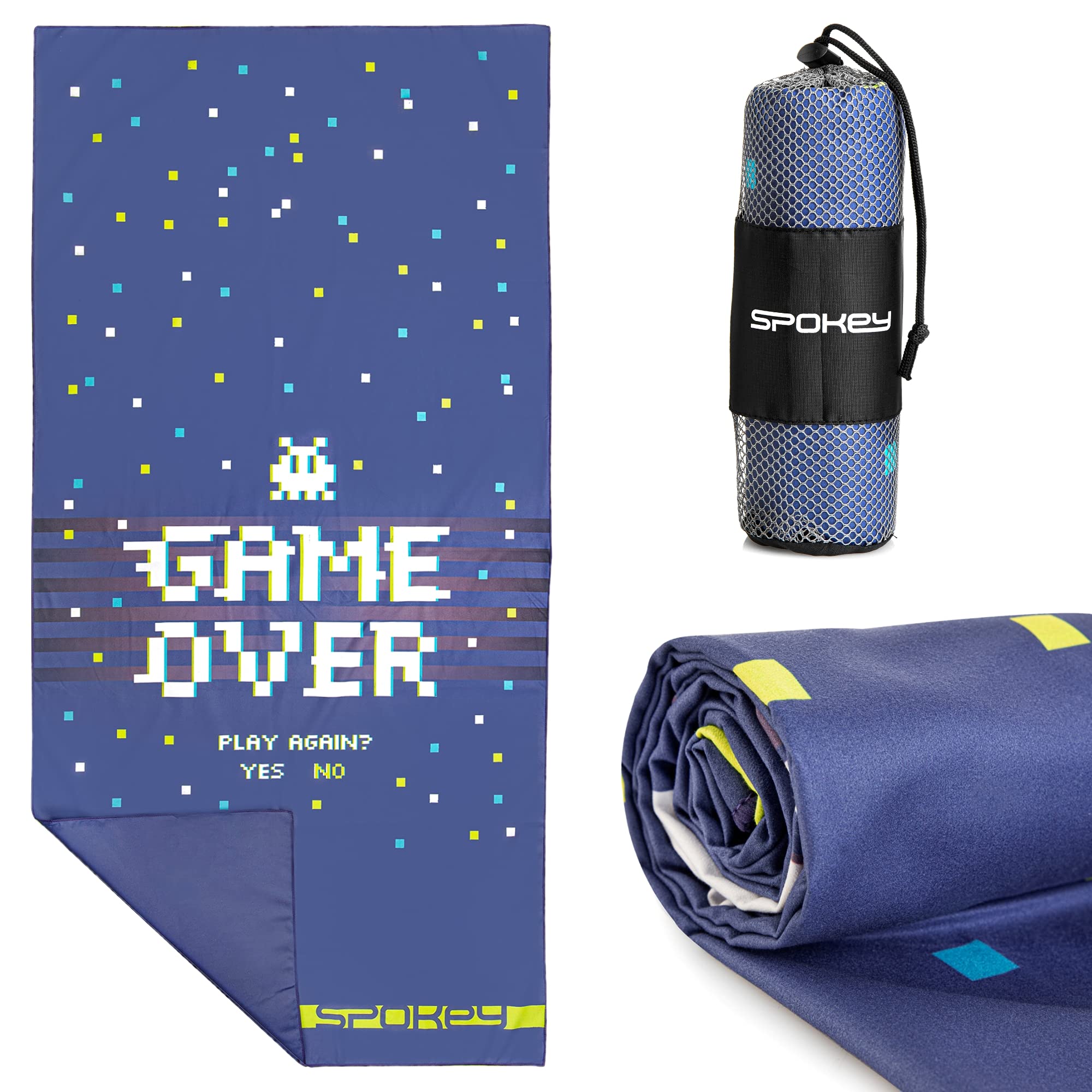 Spokey Microfibre towel W80 x L160 cm, made of 80% polyester, 20% polyamide, absorbent, breathable, versatile, ultra-light, soft, quick-drying