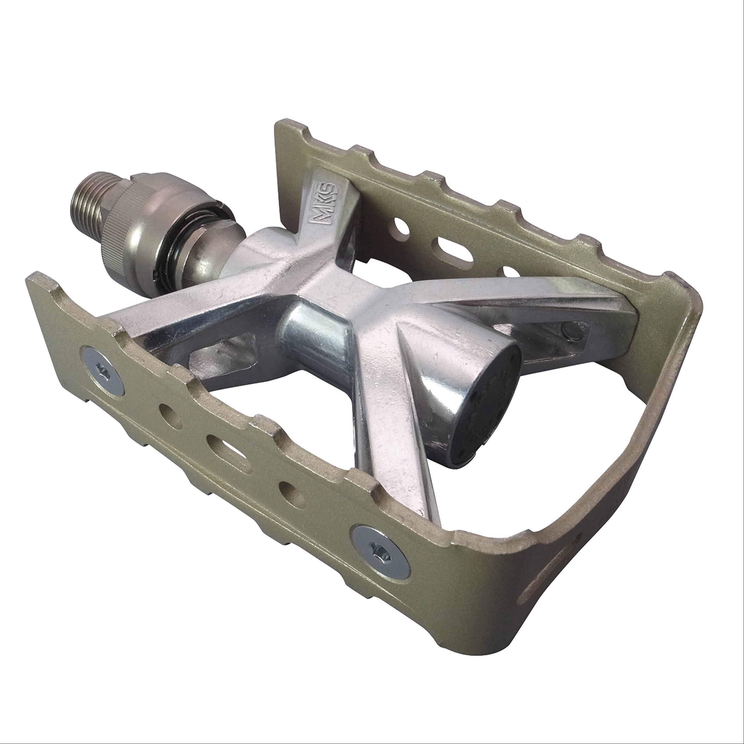 MKS Esprit EZY Superior: Quick-release, lightweight pedal for urban cycling, Metallic