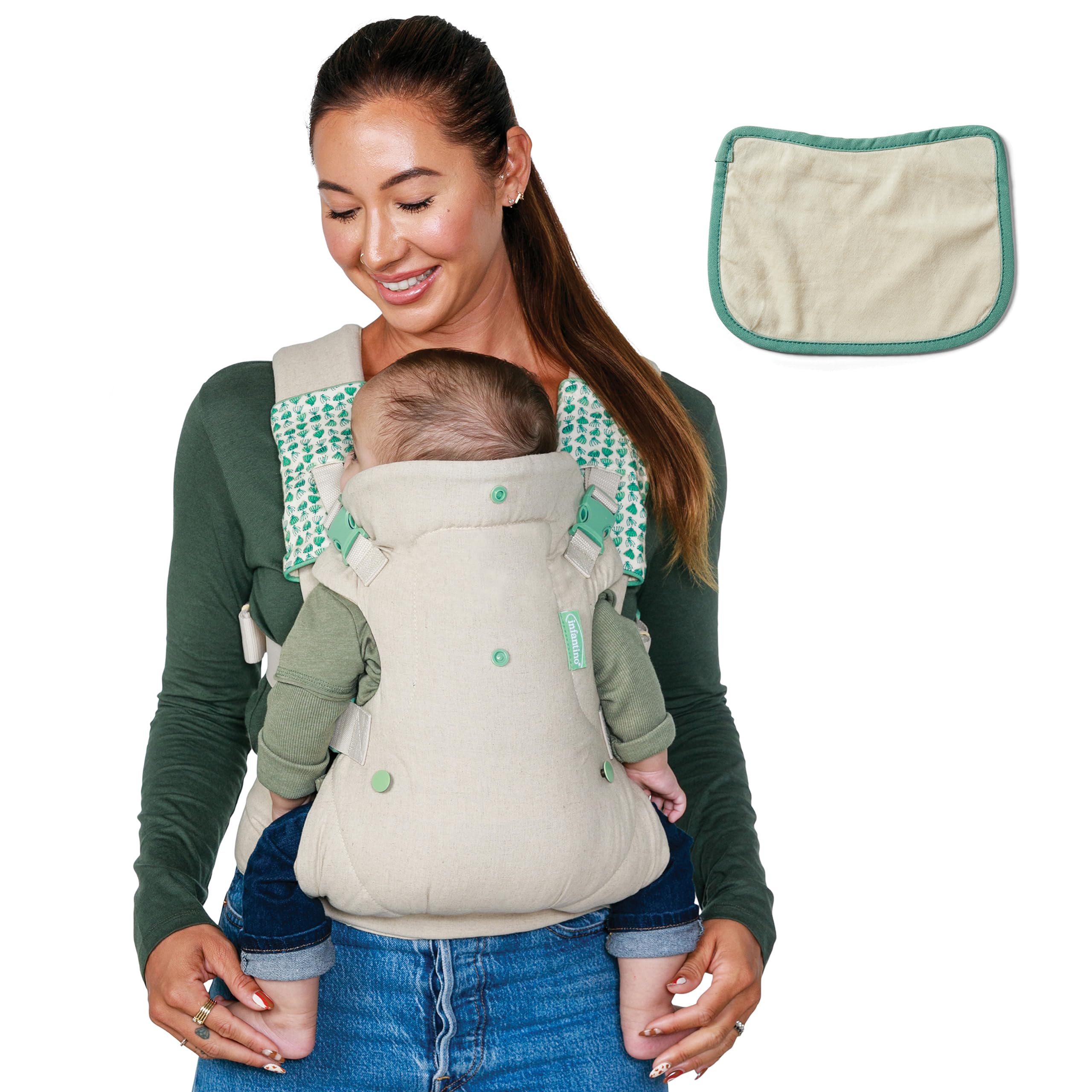 Infantino Flip 4-in-1 Nature & Nurture Baby Carrier - Ergonomic, Convertible, Breathable Face-in and Face-Out Front and Back Baby Carrier Newborn to