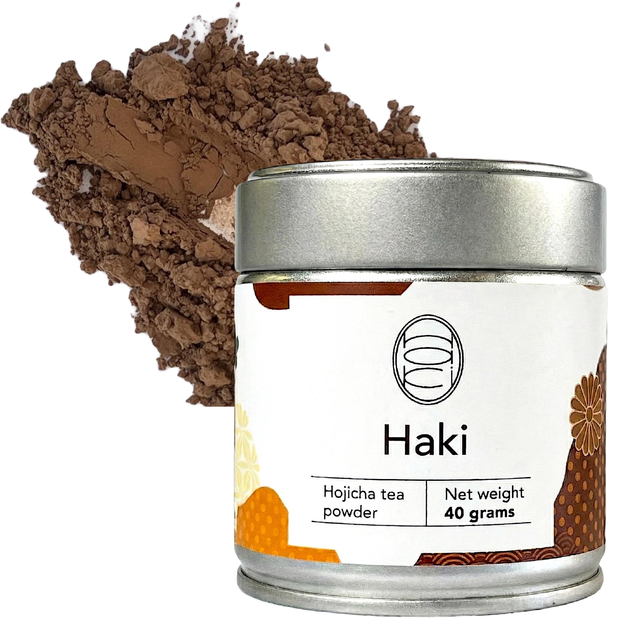 HAKI TEA Houjicha Tea Powder | Master Roast 40 gr Tin Hojicha Latte Powder | Dark Roasted 100% Authentic from Kyoto, Japan