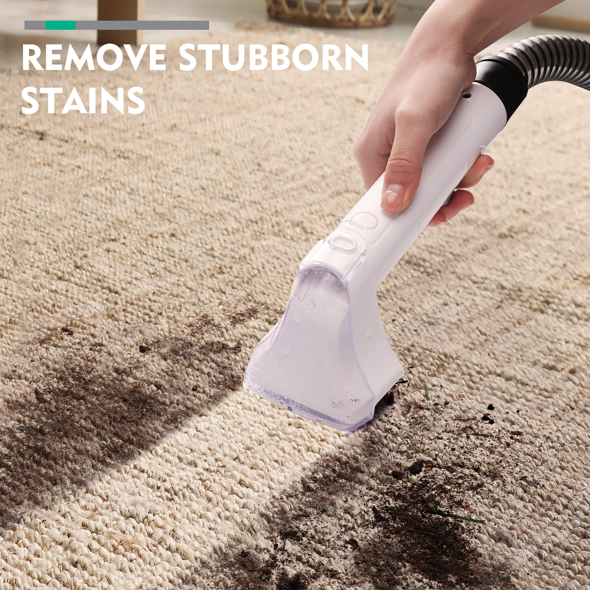 HAUSHOF StainZapper Spot Carpet Cleaner Machine | 400w Portable Carpet and Upholstery Cleaner | Small Lightweight Handheld Carpet Cleaner | Perfect