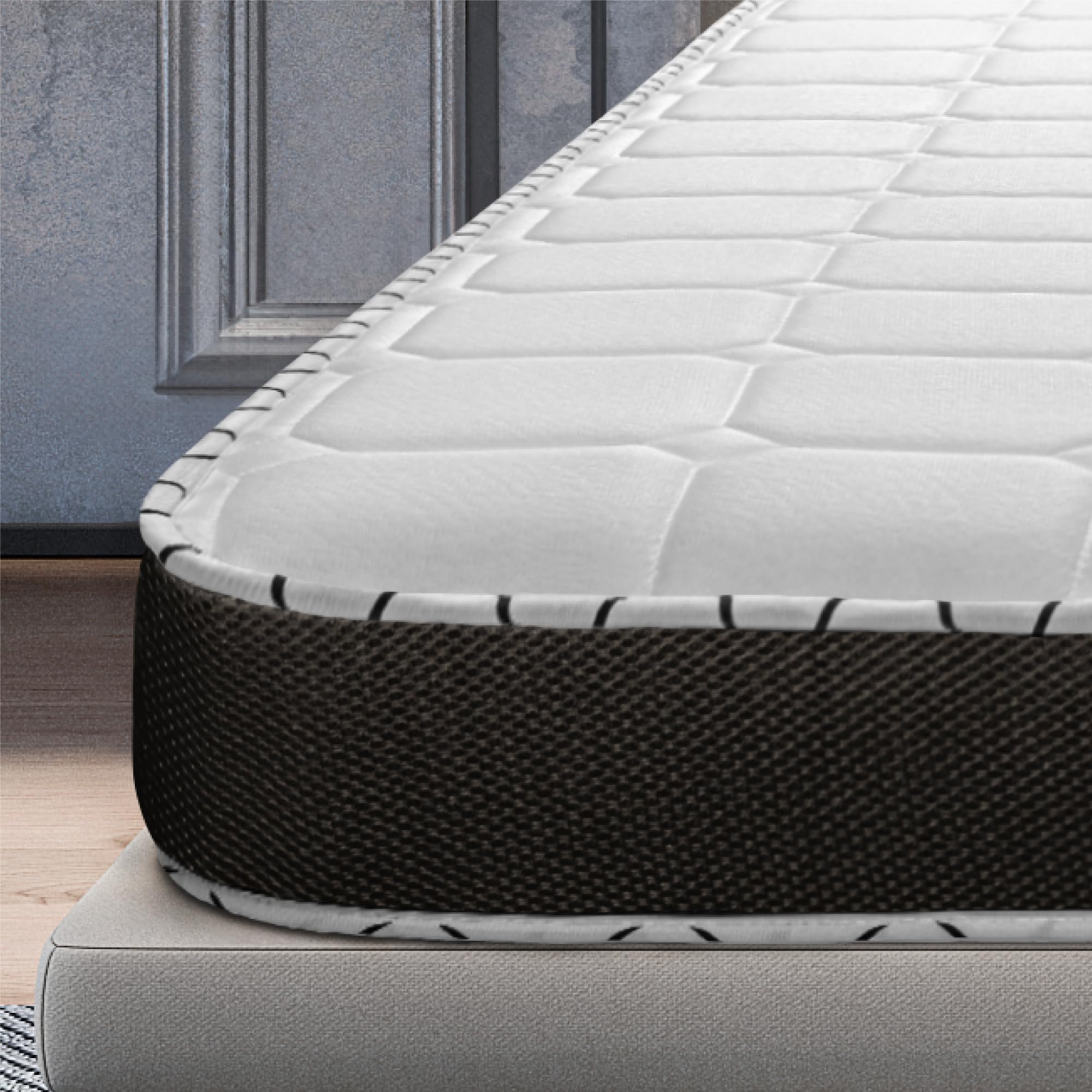 COSMOS 3ft Single Mattress Memory Foam Mattress 6 Inch Deep Plush Mattress (90x190cm) Back Support Fire Retardant Skin Soft, Upsilon