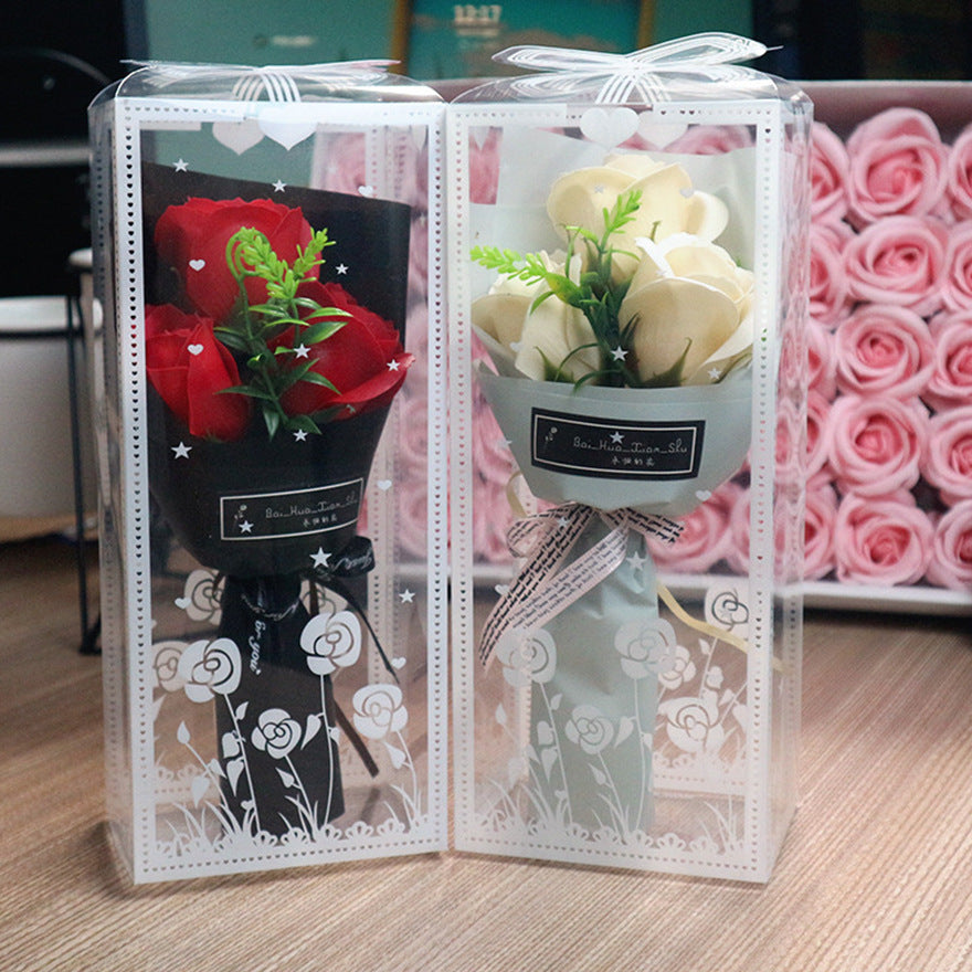 Valentine's Day Soap Rose Bouquet Gift Box