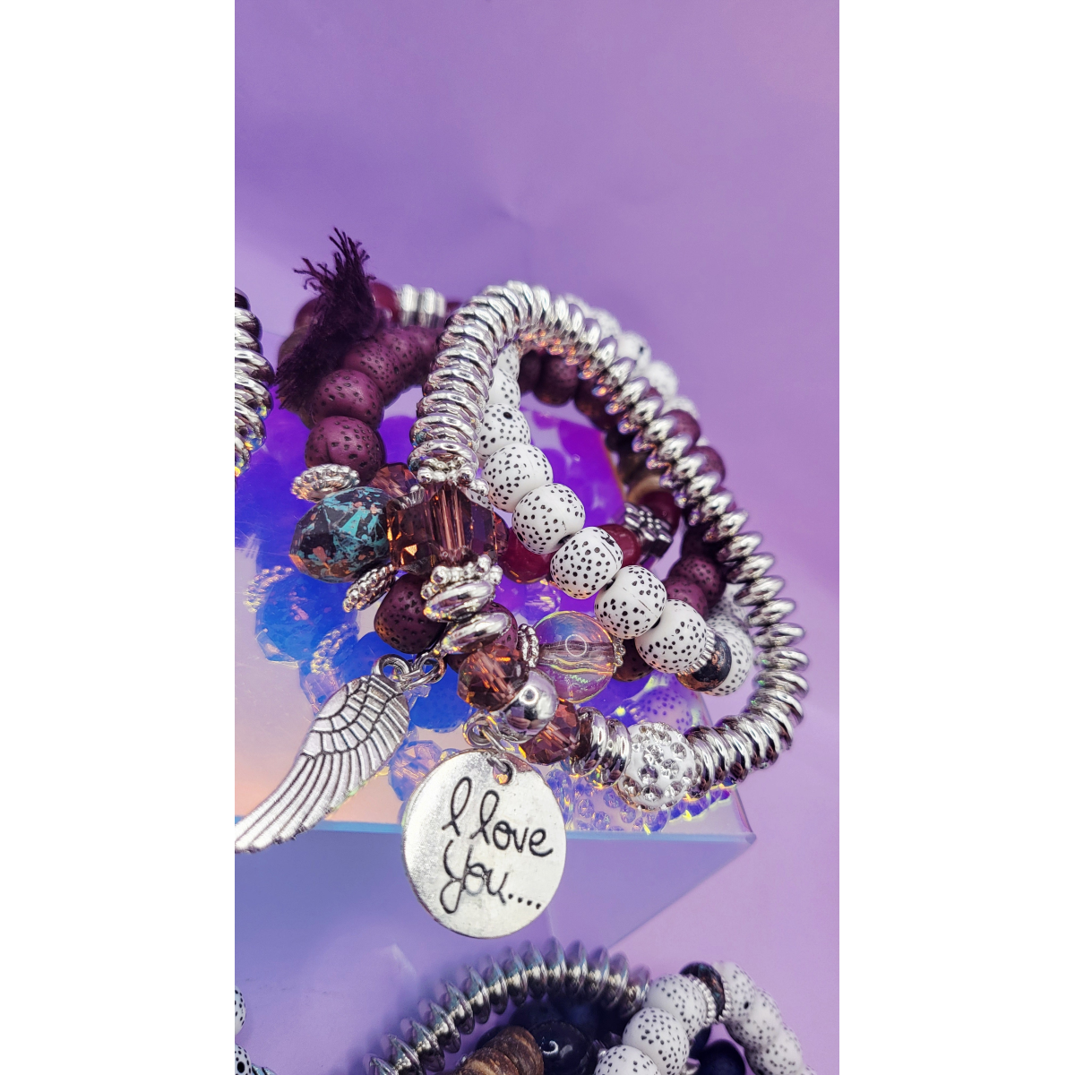 Boho Ceramic Beaded Bracelet Set