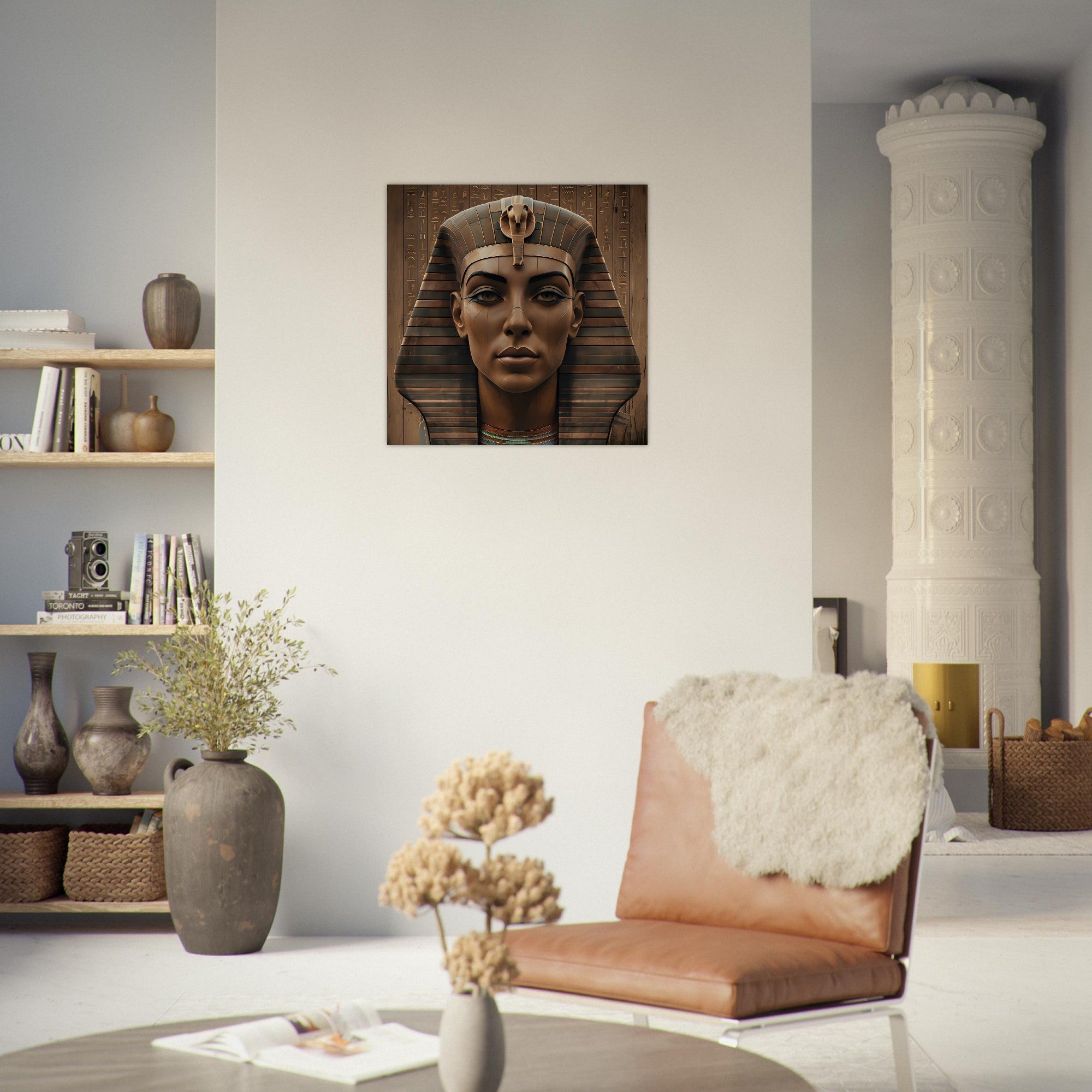 Ancient Egyptian Pharaoh Digital Artwork – Modern Wall Art Print