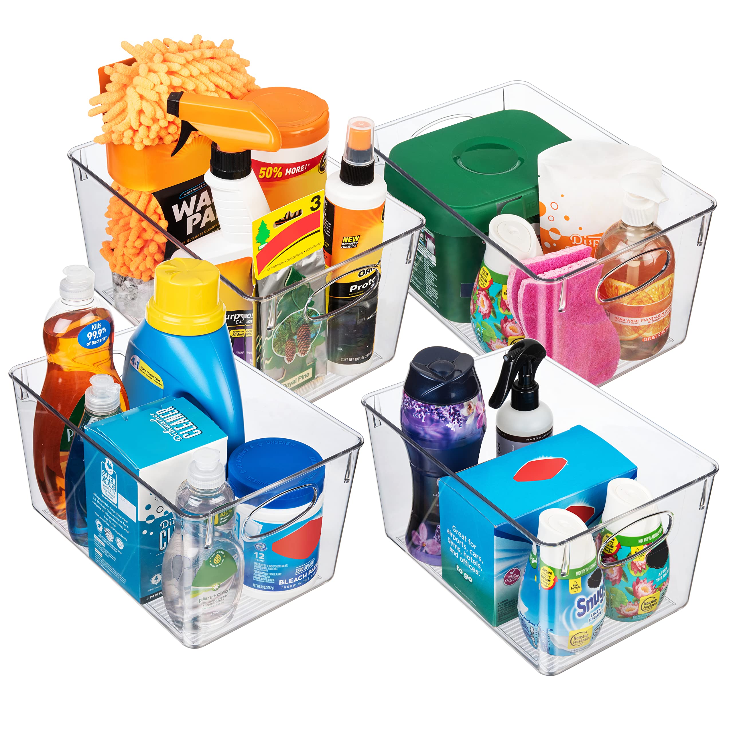 CLEARSPACE Plastic Storage Bins With lids Perfect Kitchen Organization or Pantry Storage Fridge Organizer, Pantry Organization and Storage Bins,