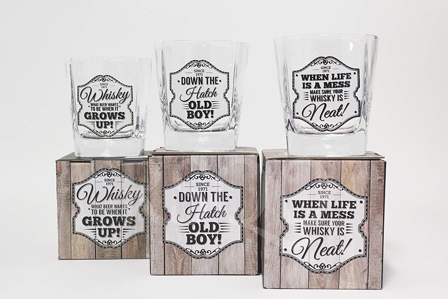 Gents quarts New Men's Whiskey Spirits Glass – 3 Designs