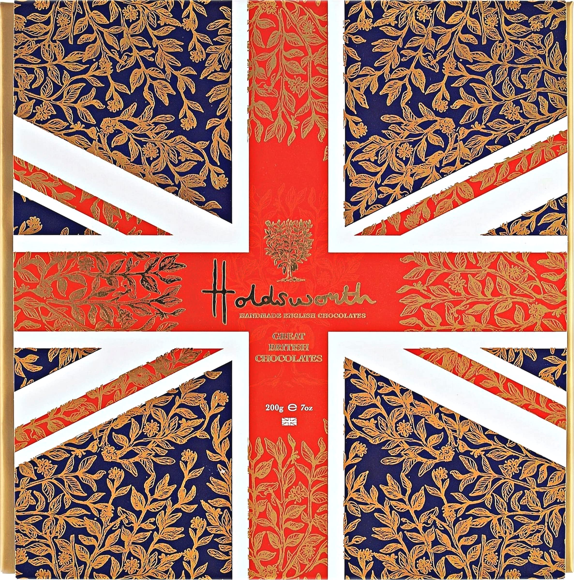Holdsworth Chocolates Occasions Collection - Union Jack Collection Box of Handmade Truffles with Assorted Milk, White and Dark Chocolates Perfect for
