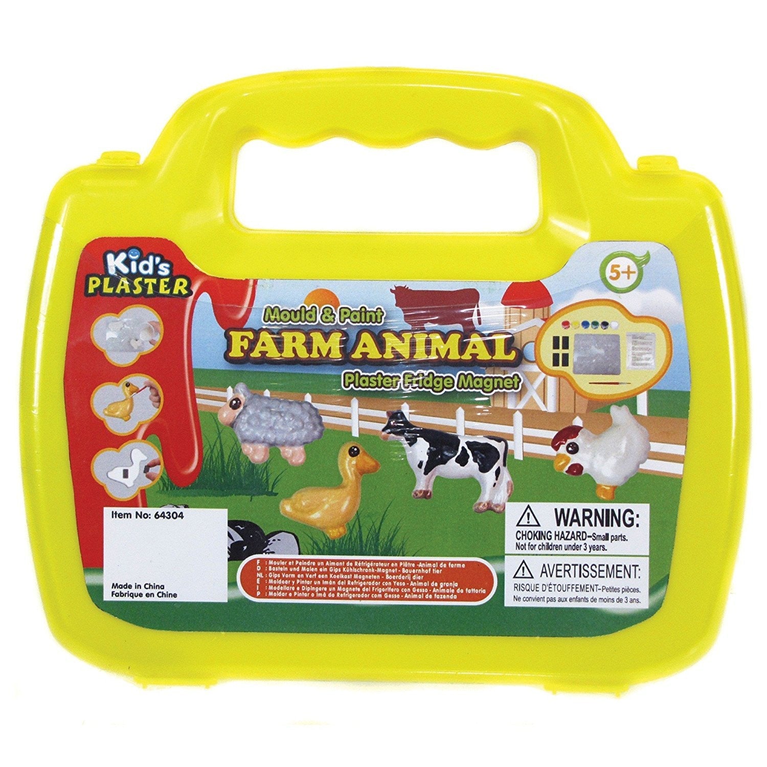 mouldpaint farm animal plaster fridge magnet