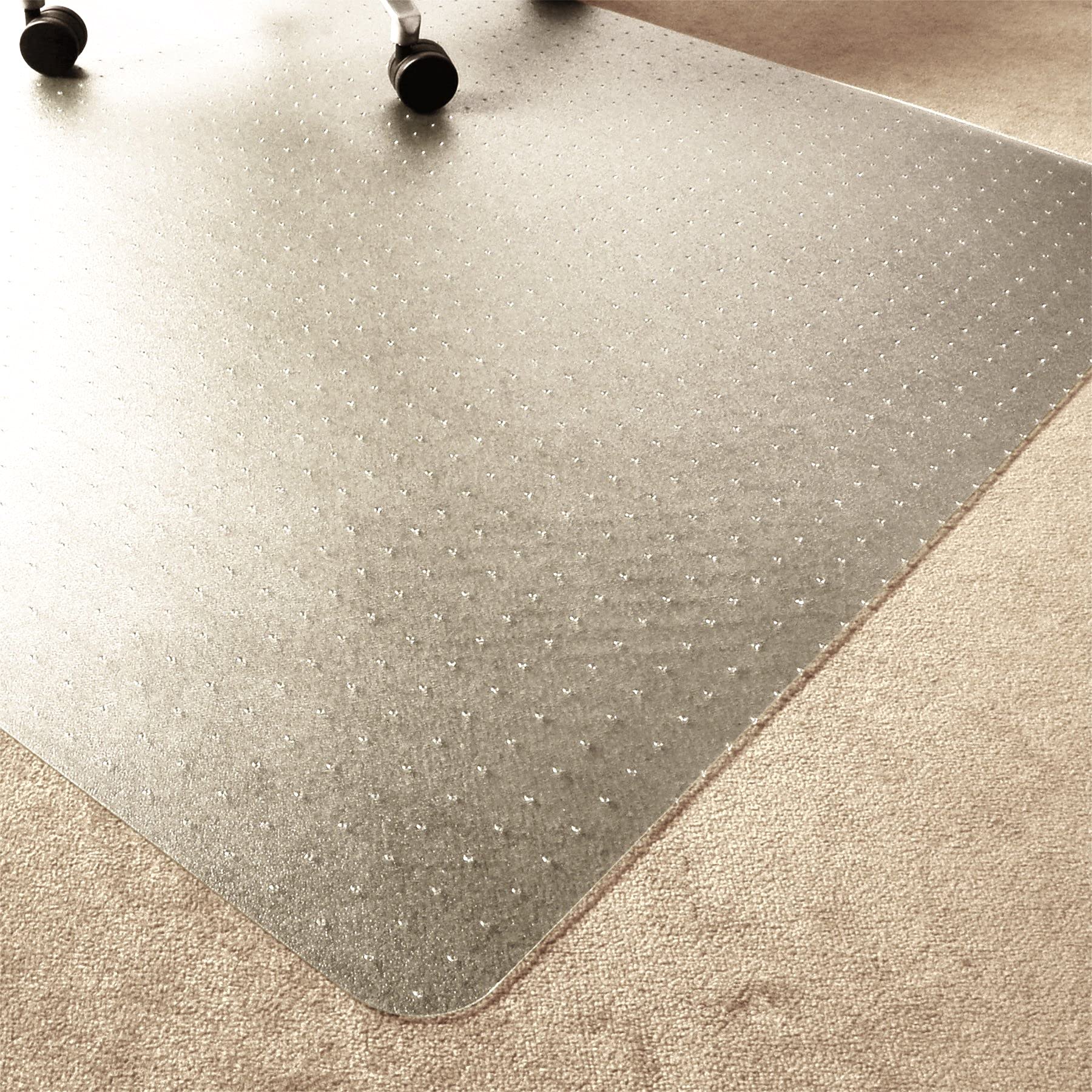 Marvelux 75 x 120cm Durable Eco Friendly Office Chair Mat for Low and Standard Pile Carpets, Rectangular Clear Enhanced Polymer Carpet Protector, Made