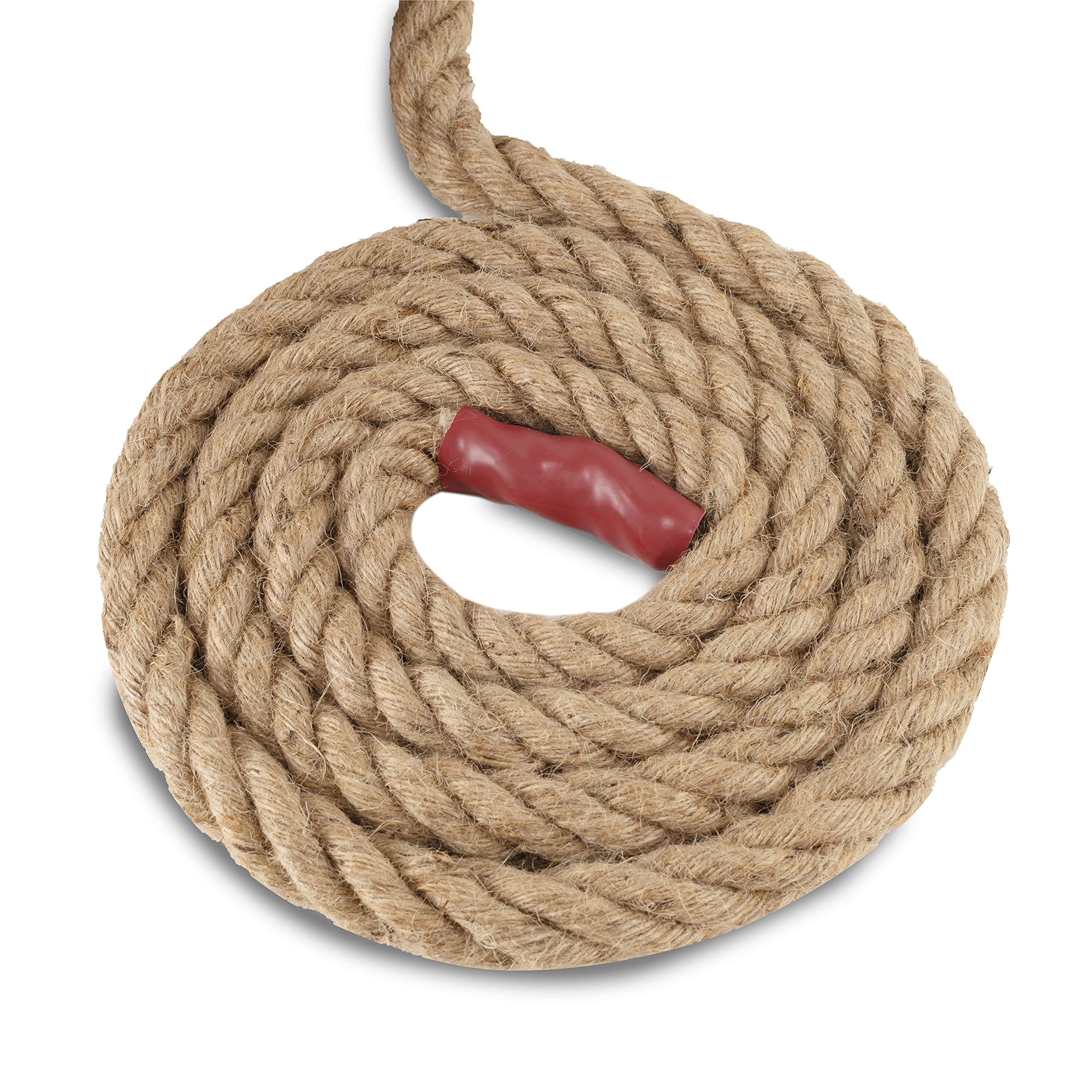 EMEKIAN 25mm Natural Thick Jute Rope, 15M Twisted 4 Strand Fiber Hemp Rope, Strong Jute Twine String for Gardening, Craft, Bundling, Camping,