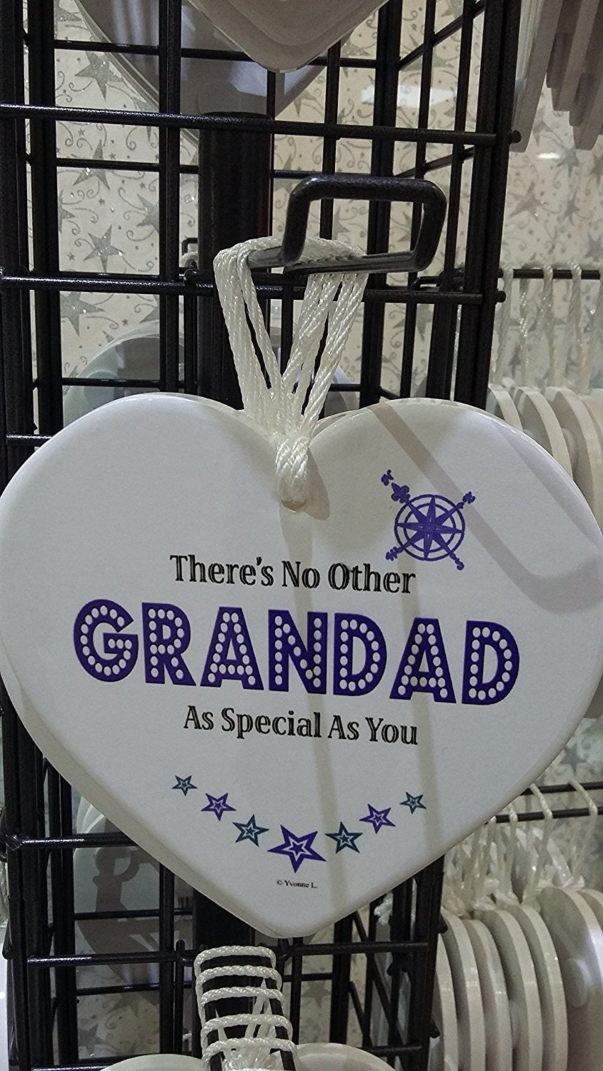 CERAMIC HEARTS - HANDCRAFTED - LOVE - SPECIAL GRANDAD "THERE IS NO OTHER GRANDAD AS SPECIAL AS YOU