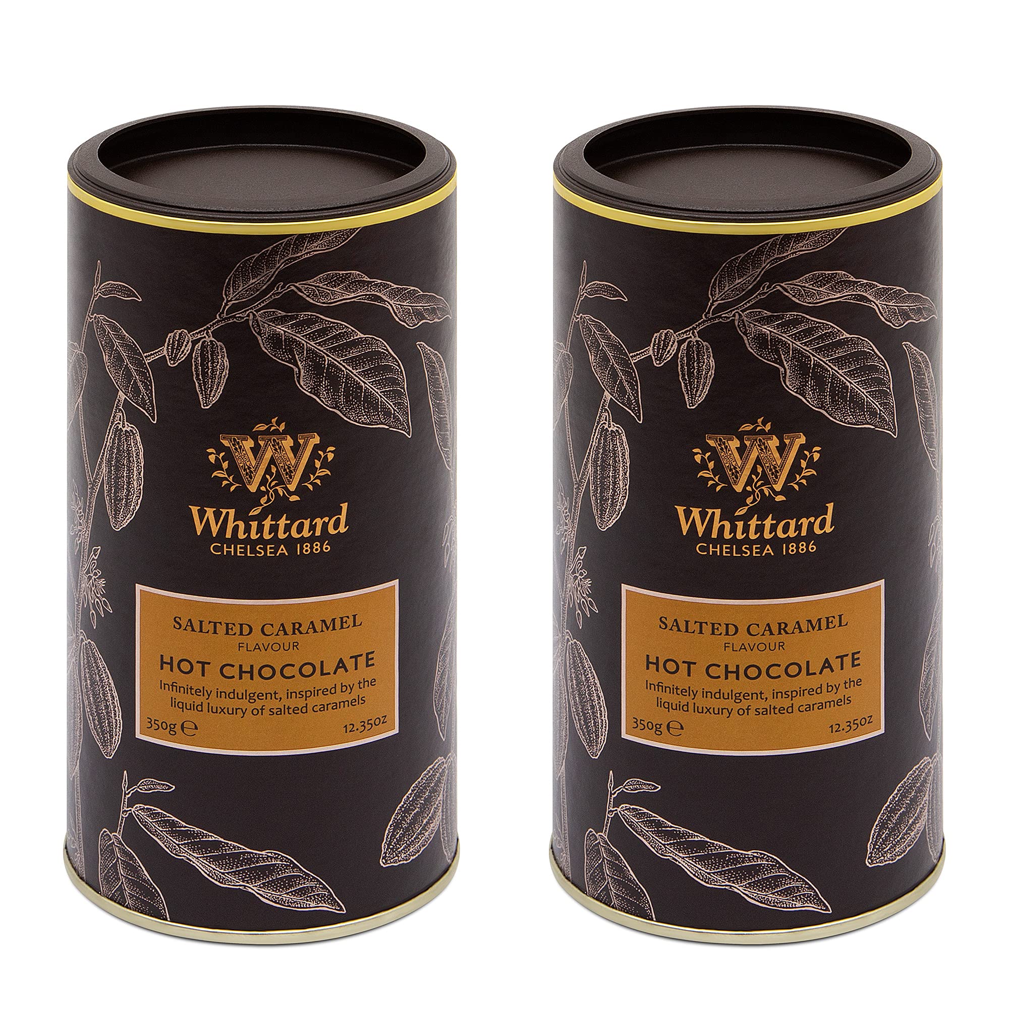 Whittard of Chelsea | Salted Caramel Flavour Hot Chocolate | Gift Set For Men & Women | Suitable for Vegans & Vegetarians | Compatible For Use With