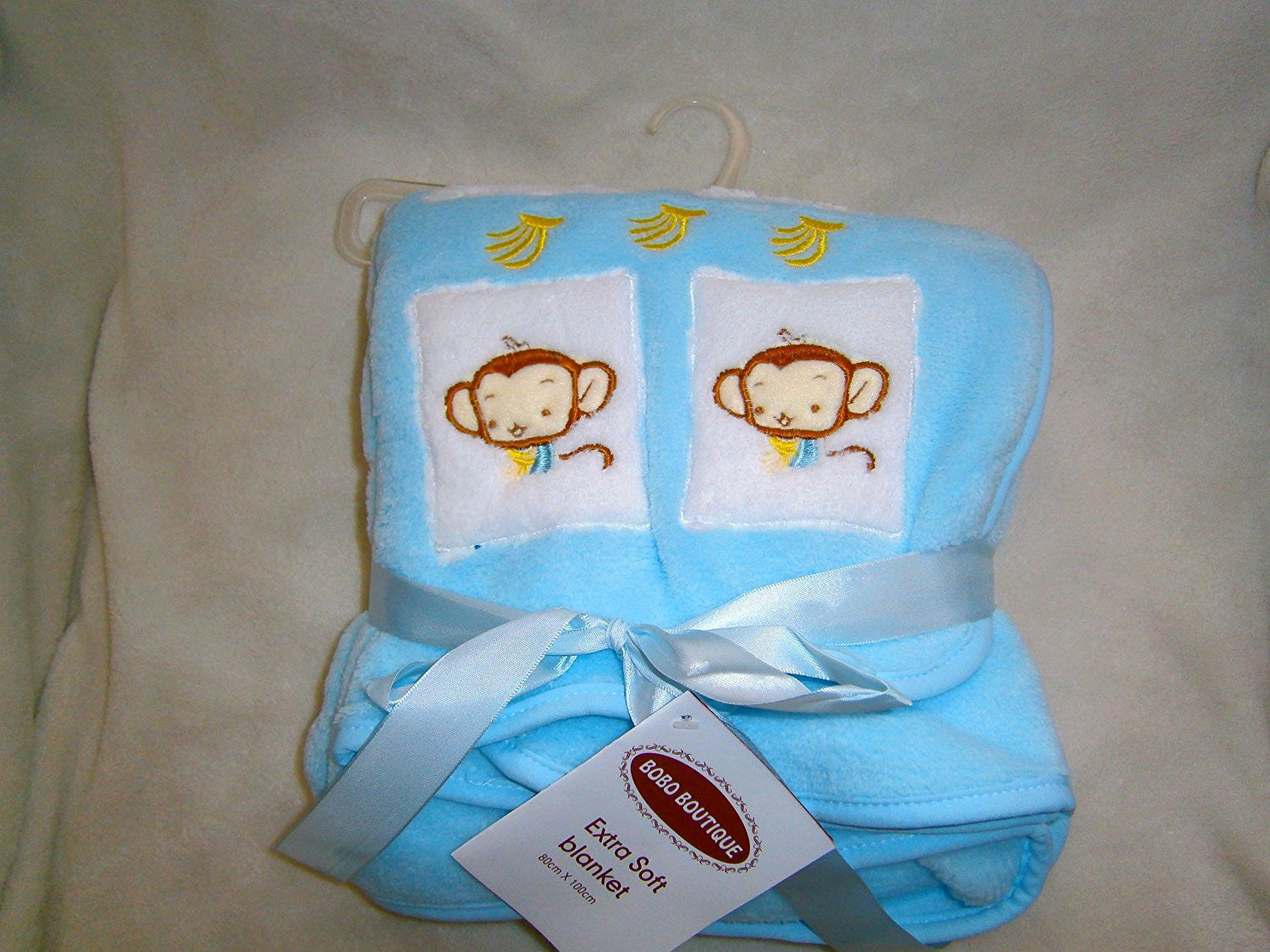 bobo boutique extra soft blanket 80x100cm blue