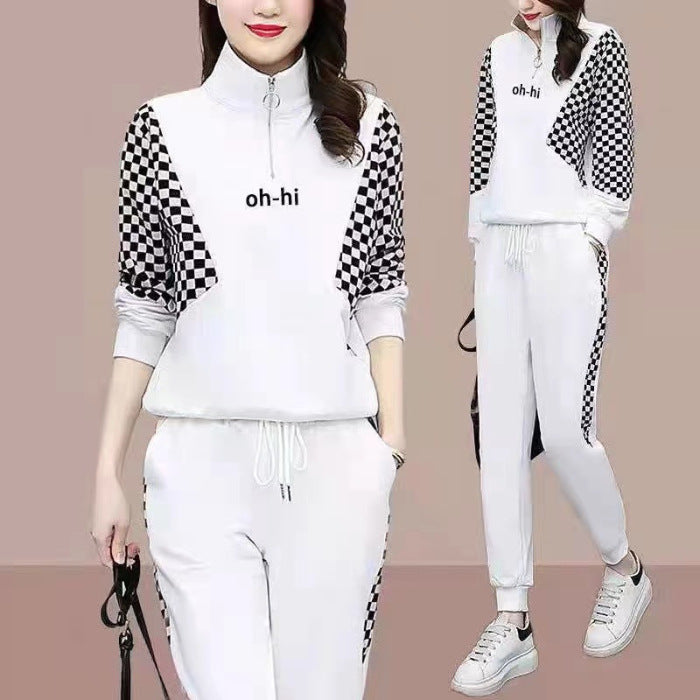 Women's Lightweight Sporty Hoodie Loose-fitting Casual Two-piece Set