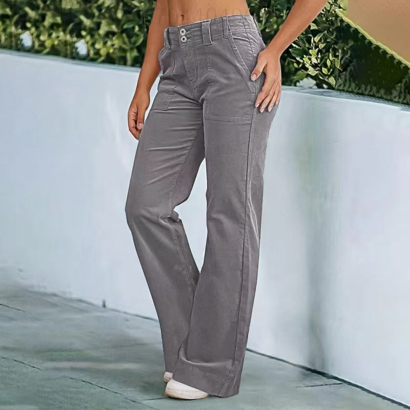 Lightweight Sports Pants Zipper Pocket Exercise Workout Pants