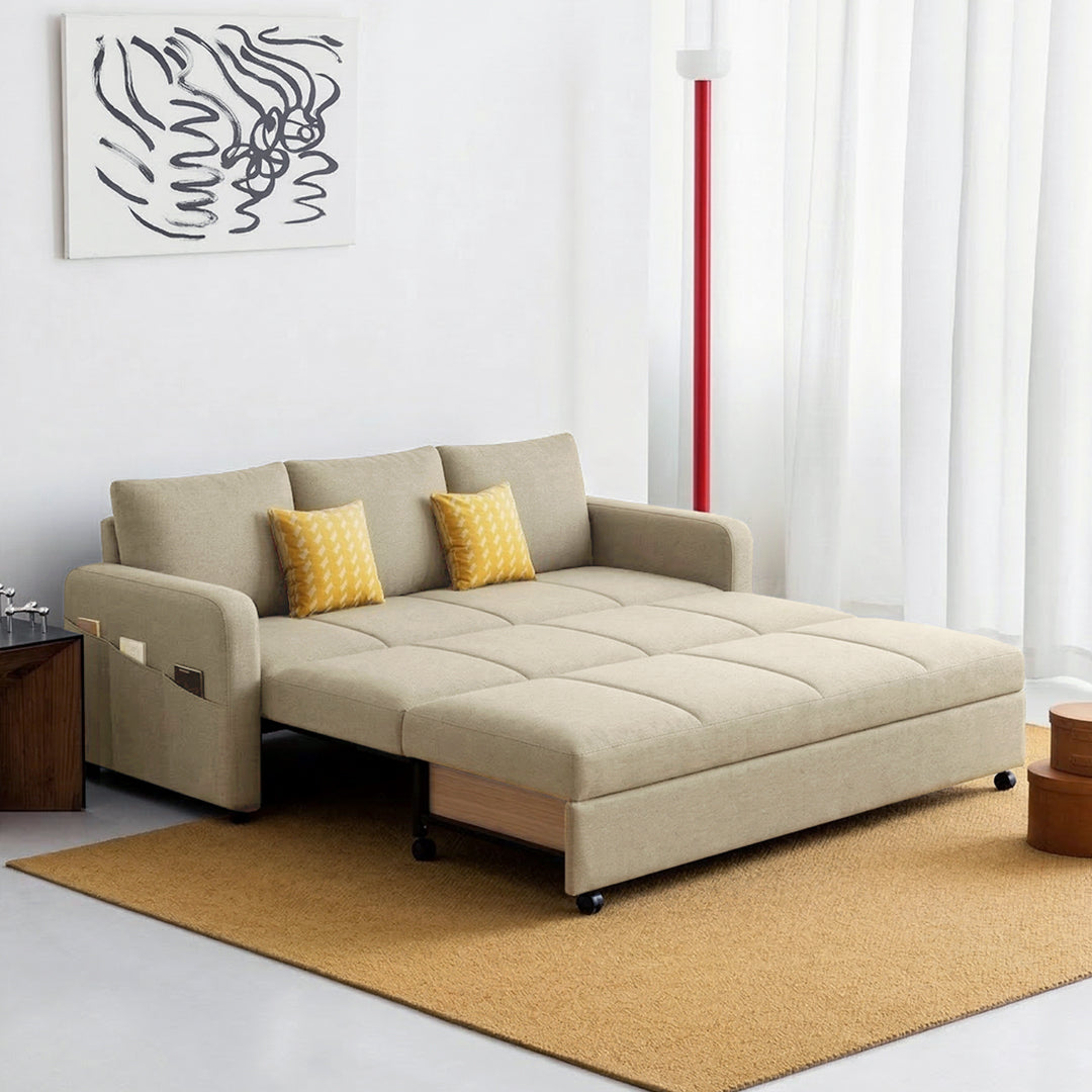 Gabriel Two Seater Sofa Bed, Linen