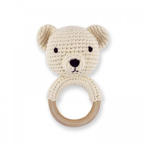 imajo banbe crochet ring rattle bear