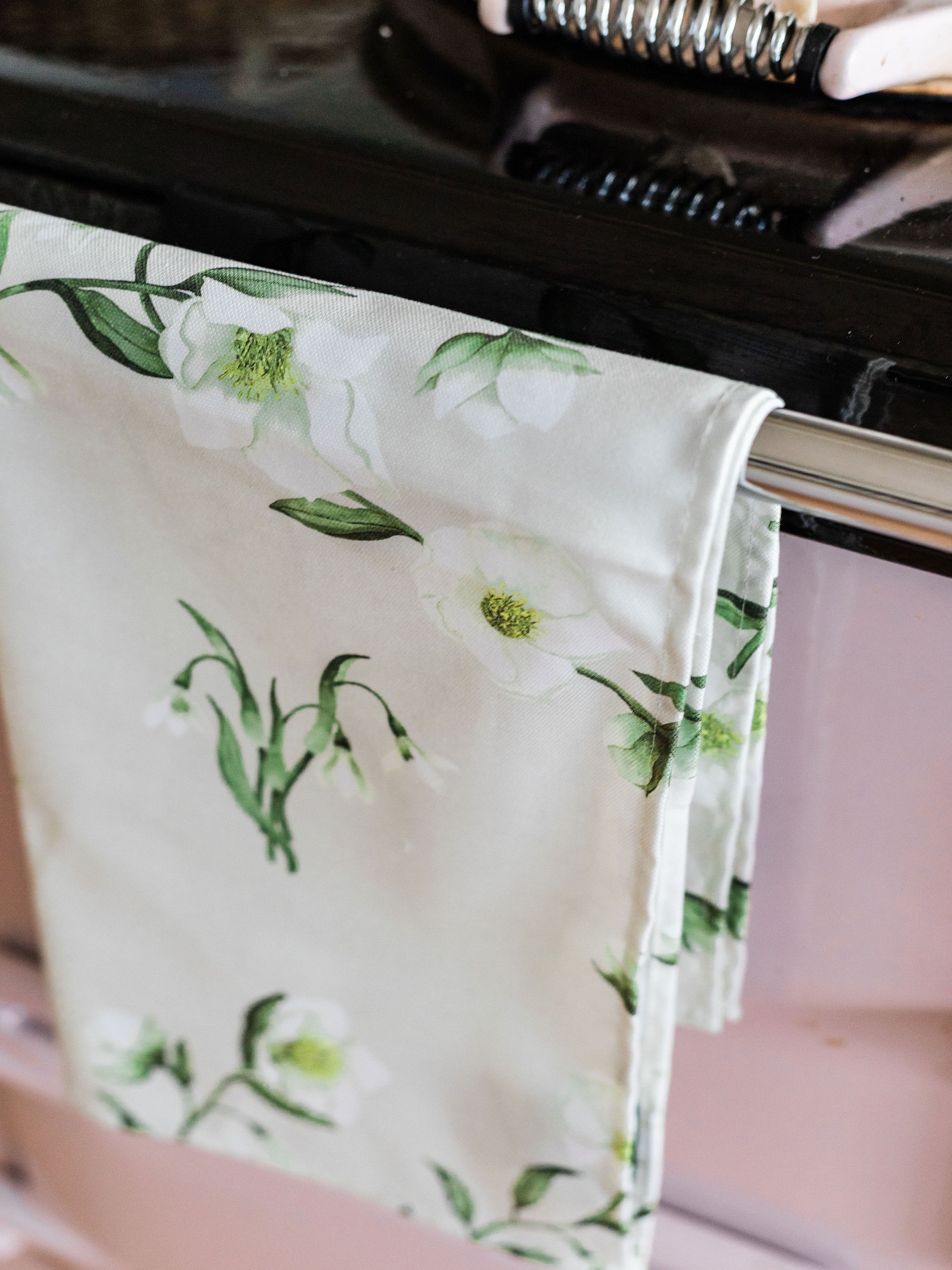 Snowdrop and Hellebore Tea Towel