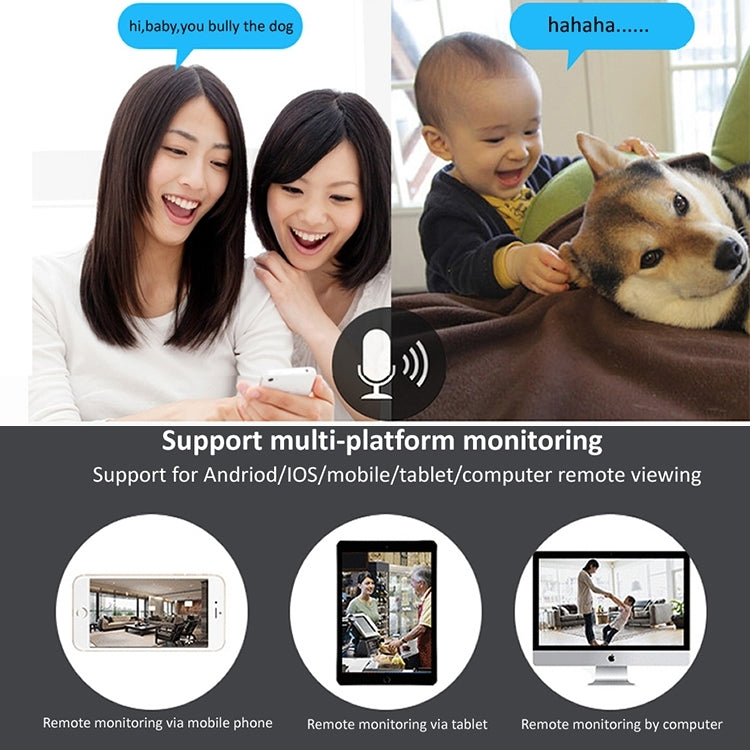720P HD 1.0 MP Wireless IP Camera, Support Infrared / Motion Detection / APP Control, UK Plug