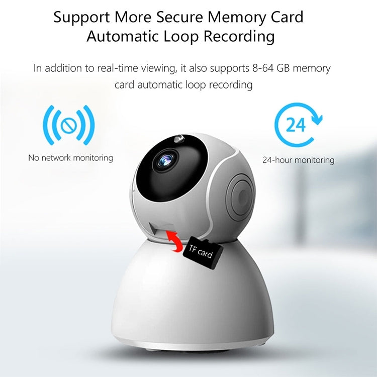 720P HD 1.0 MP Wireless IP Camera, Support Infrared / Motion Detection / APP Control, UK Plug