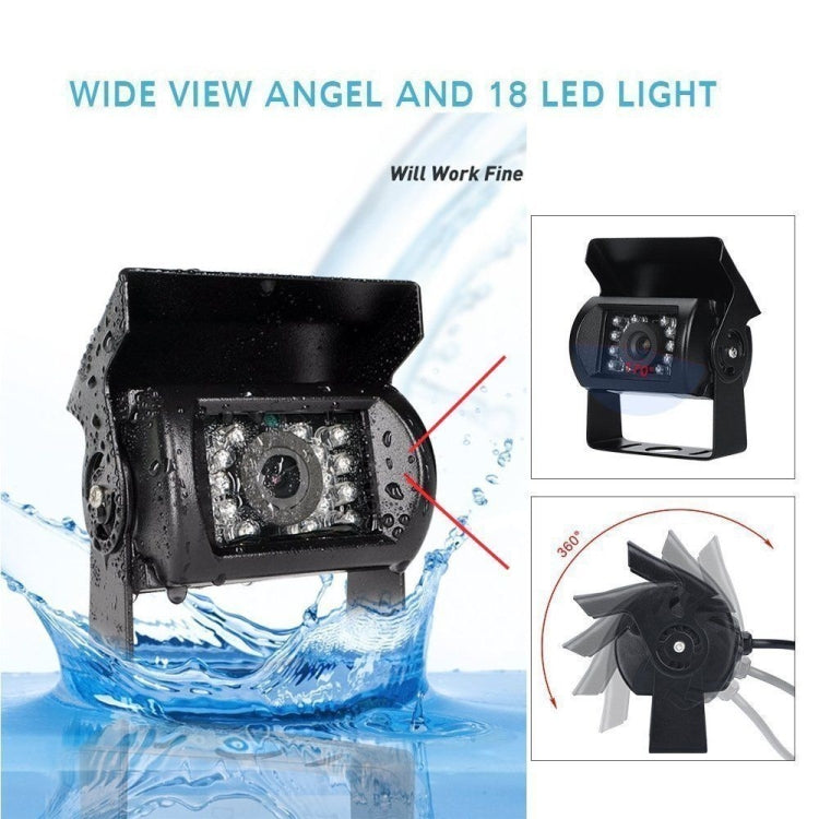 K0164 7 inch HD Car 18 IR Rear View Backup Four Cameras Rearview Monitor